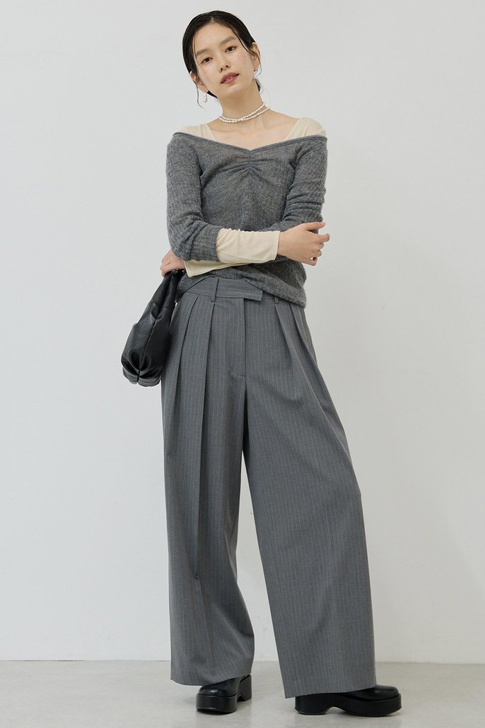 【ガリャルダガランテ/GALLARDAGALANTE】の【3サイズ展開】ストライプダブルタックパンツ インテリア・キッズ・メンズ・レディースファッション・服の通販 founy(ファニー) https://founy.com/ ファッション Fashion レディースファッション Fashion for Women パンツ Pants & Trousers ストライプ Stripe, Striped Pattern スラックス Slacks, Dress Pants マニッシュ Mannish, Boyish ワイド Wide, Wide Fit エレガント 上品 Elegant 再入荷 Restock / Back in Stock |ID: prp329100004614108 ipo3291000000035374604