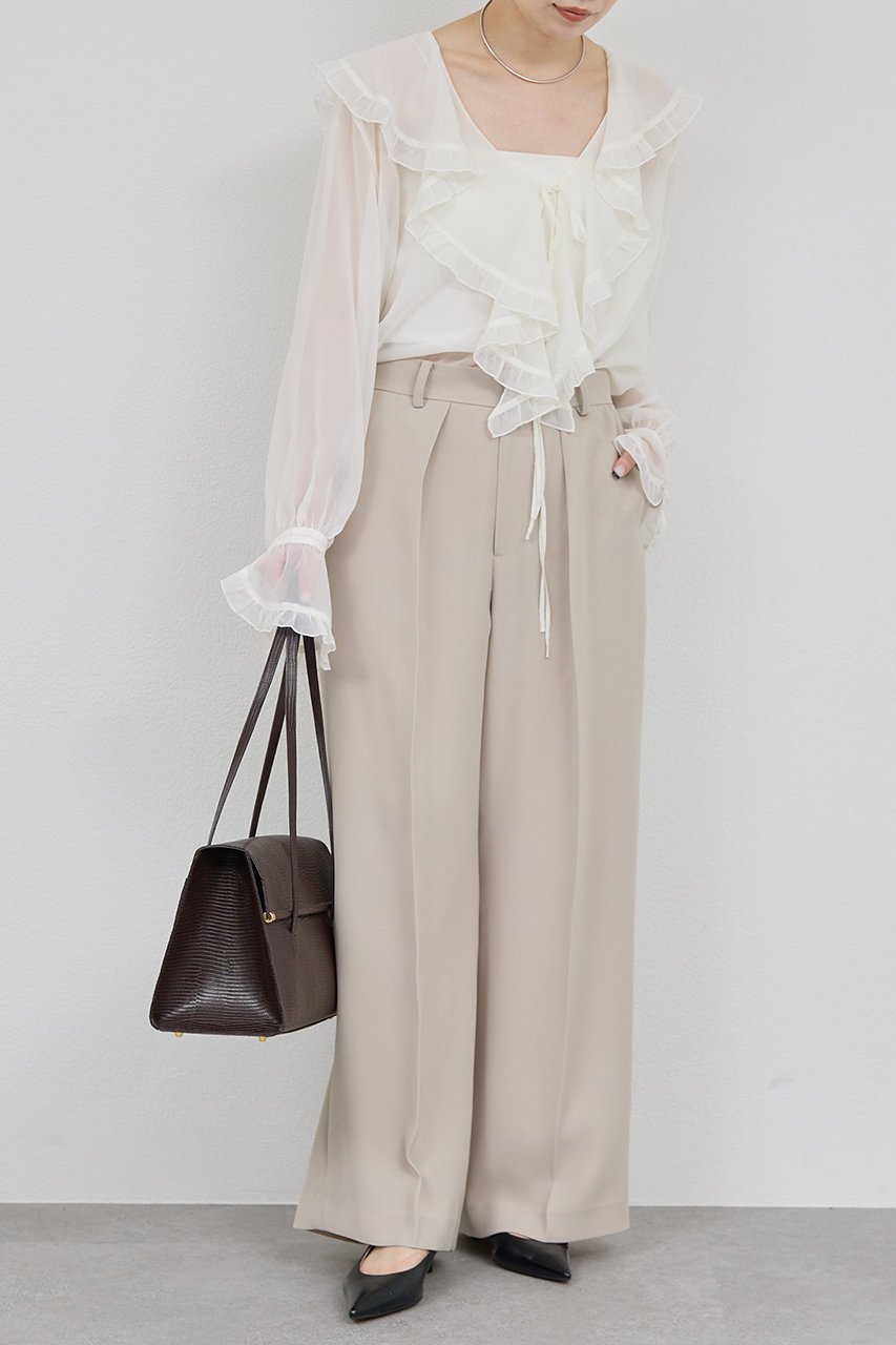 【ガリャルダガランテ/GALLARDAGALANTE】のドライクロスパンツ 人気、トレンドファッション・服の通販 founy(ファニー) 　ファッション　Fashion　レディースファッション　Fashion for Women　パンツ　Pants & Trousers　とろみ　Fluid, Flowy Fabric　ベーシック　Basic, Essential　other-2|ID: prp329100004614110 ipo3291000000035374629