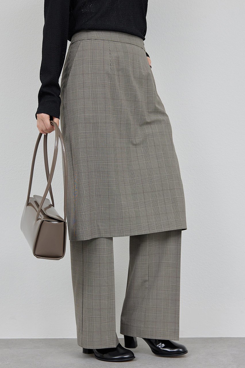 【ガリャルダガランテ/GALLARDAGALANTE】の【セットアップ対応】レイヤードパンツ インテリア・キッズ・メンズ・レディースファッション・服の通販 founy(ファニー) ファッション Fashion レディースファッション Fashion for Women セットアップ Matching Sets レディースパンツ・ボトムス Pants & Trousers / Bottoms パンツ Pants & Trousers おすすめ Recommended / Our Picks セットアップ Set-Up, Coordinated Outfit センター Center, Center Line エレガント 上品 Elegant ブラウン|ID: prp329100004614111 ipo3291000000035374645