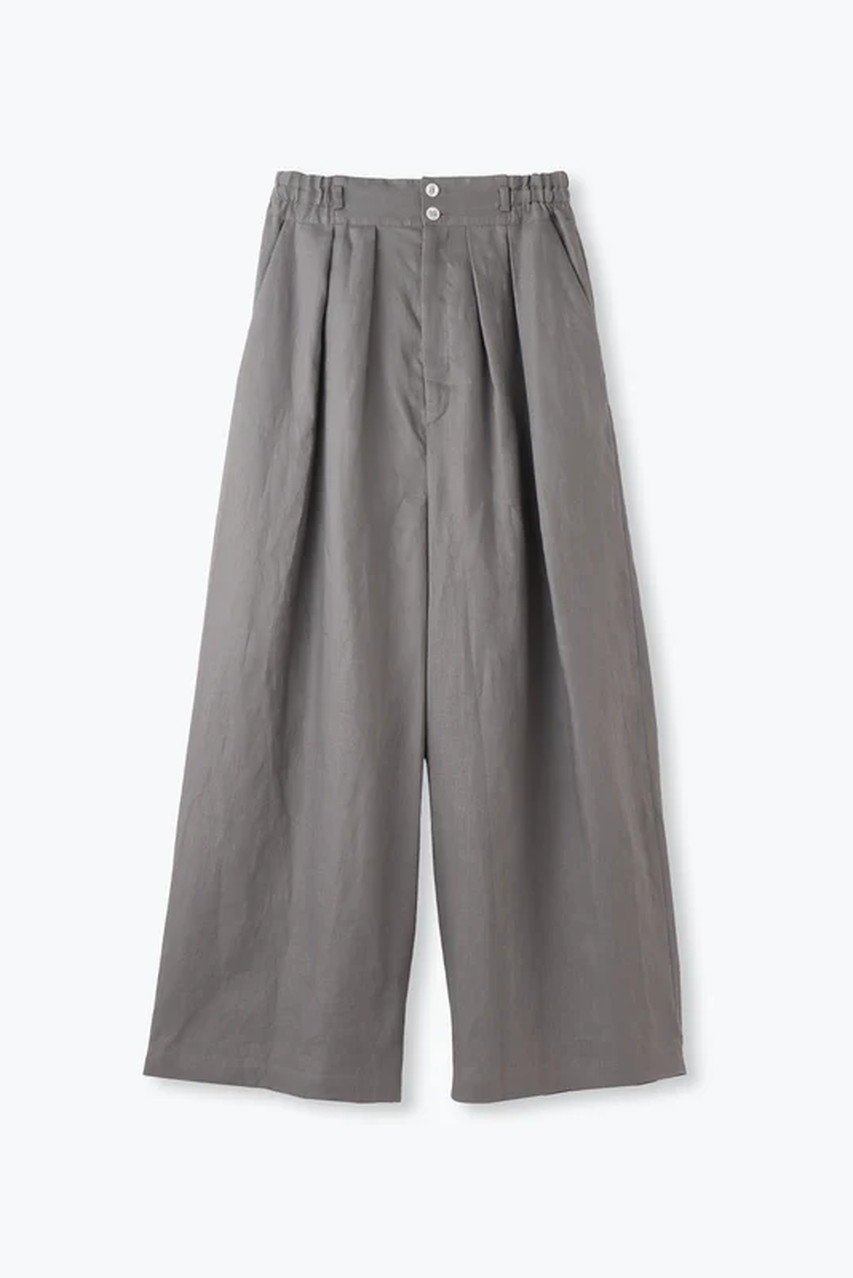 【レリル/lelill】のLINEN WIDE PANTS インテリア・キッズ・メンズ・レディースファッション・服の通販 founy(ファニー) 　ファッション　Fashion　レディースファッション　Fashion for Women　パンツ　Pants & Trousers　タフタ　Taffeta, Structured Fabric　リネン　Linen, Linen Fabric　ワイド　Wide, Wide Fit　再入荷　Restock / Back in Stock　カーキ|ID: prp329100004614118 ipo3291000000033035648