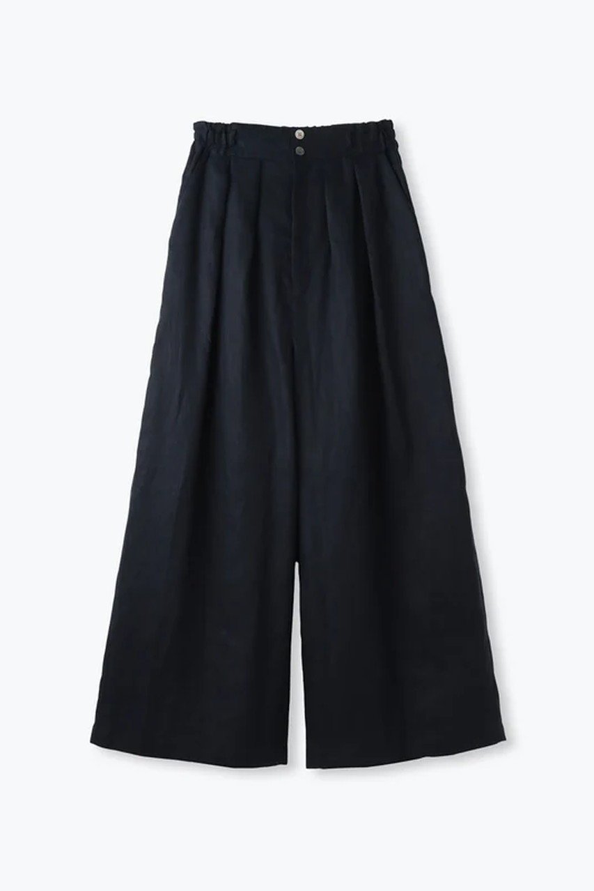 【レリル/lelill】のLINEN WIDE PANTS インテリア・キッズ・メンズ・レディースファッション・服の通販 founy(ファニー) 　ファッション　Fashion　レディースファッション　Fashion for Women　パンツ　Pants & Trousers　タフタ　Taffeta, Structured Fabric　リネン　Linen, Linen Fabric　ワイド　Wide, Wide Fit　再入荷　Restock / Back in Stock　ネイビー|ID: prp329100004614118 ipo3291000000033035649