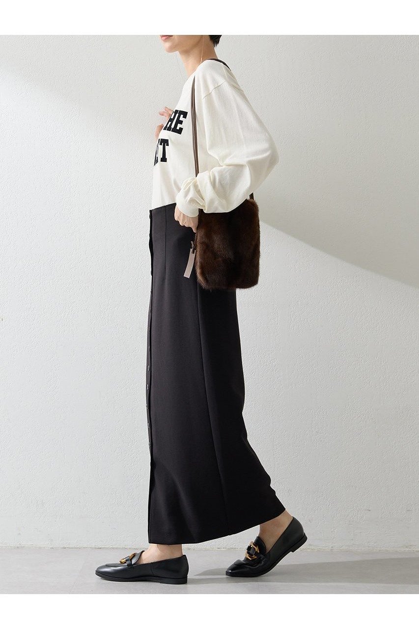 【ウィムガゼット/Whim Gazette】のWクロスボタンSK 人気、トレンドファッション・服の通販 founy(ファニー) 　ファッション　Fashion　レディースファッション　Fashion for Women　スカート　Skirts　ロングスカート　Long Skirts / Maxi & Midi Skirts　2025年　2025　2025-2026秋冬・A/W　Autumn/Winter 2025–26 AW25–26　カットソー　Cut and Sewn Top　シンプル　Simple, Minimal　ストレッチ　Stretch, Stretchy Fabric　フロント　Front, Front Design　ベーシック　Basic, Essential　ロング　Long, Long-Length　ヴィンテージ　Vintage Style　吸水　Absorbent, Quick-Dry　A/W・秋冬　Autumn/Winter　other-3|ID: prp329100004614120 ipo3291000000033035682