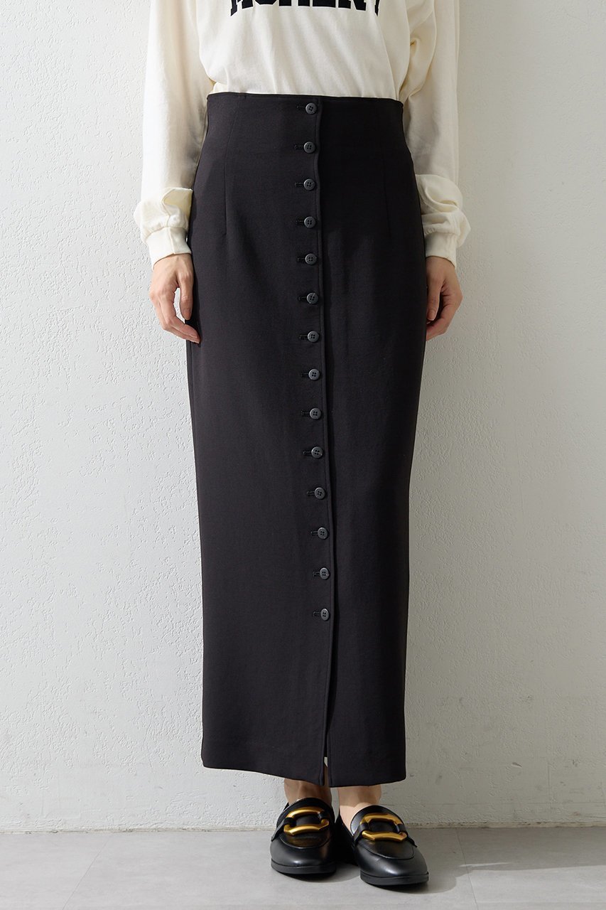 【ウィムガゼット/Whim Gazette】のWクロスボタンSK 人気、トレンドファッション・服の通販 founy(ファニー) 　ファッション　Fashion　レディースファッション　Fashion for Women　スカート　Skirts　ロングスカート　Long Skirts / Maxi & Midi Skirts　カットソー　Cut and Sewn Top　シンプル　Simple, Minimal　ストレッチ　Stretch, Stretchy Fabric　フロント　Front, Front Design　ベーシック　Basic, Essential　ロング　Long, Long-Length　ヴィンテージ　Vintage Style　吸水　Absorbent, Quick-Dry　other-2|ID: prp329100004614120 ipo3291000000035741283