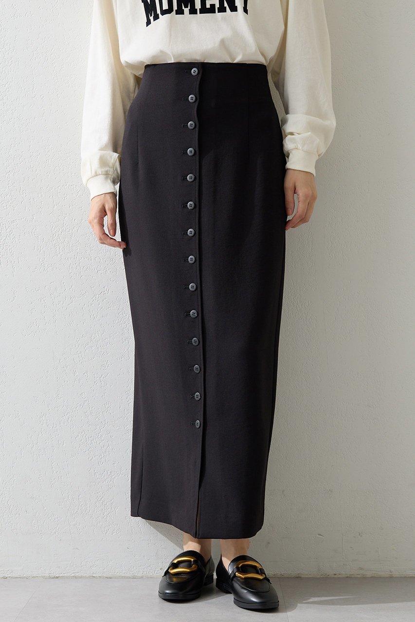 【ウィムガゼット/Whim Gazette】のWクロスボタンSK 人気、トレンドファッション・服の通販 founy(ファニー) 　ファッション　Fashion　レディースファッション　Fashion for Women　スカート　Skirts　ロングスカート　Long Skirts / Maxi & Midi Skirts　カットソー　Cut and Sewn Top　シンプル　Simple, Minimal　ストレッチ　Stretch, Stretchy Fabric　フロント　Front, Front Design　ベーシック　Basic, Essential　ロング　Long, Long-Length　ヴィンテージ　Vintage Style　吸水　Absorbent, Quick-Dry　other-6|ID: prp329100004614120 ipo3291000000035741289