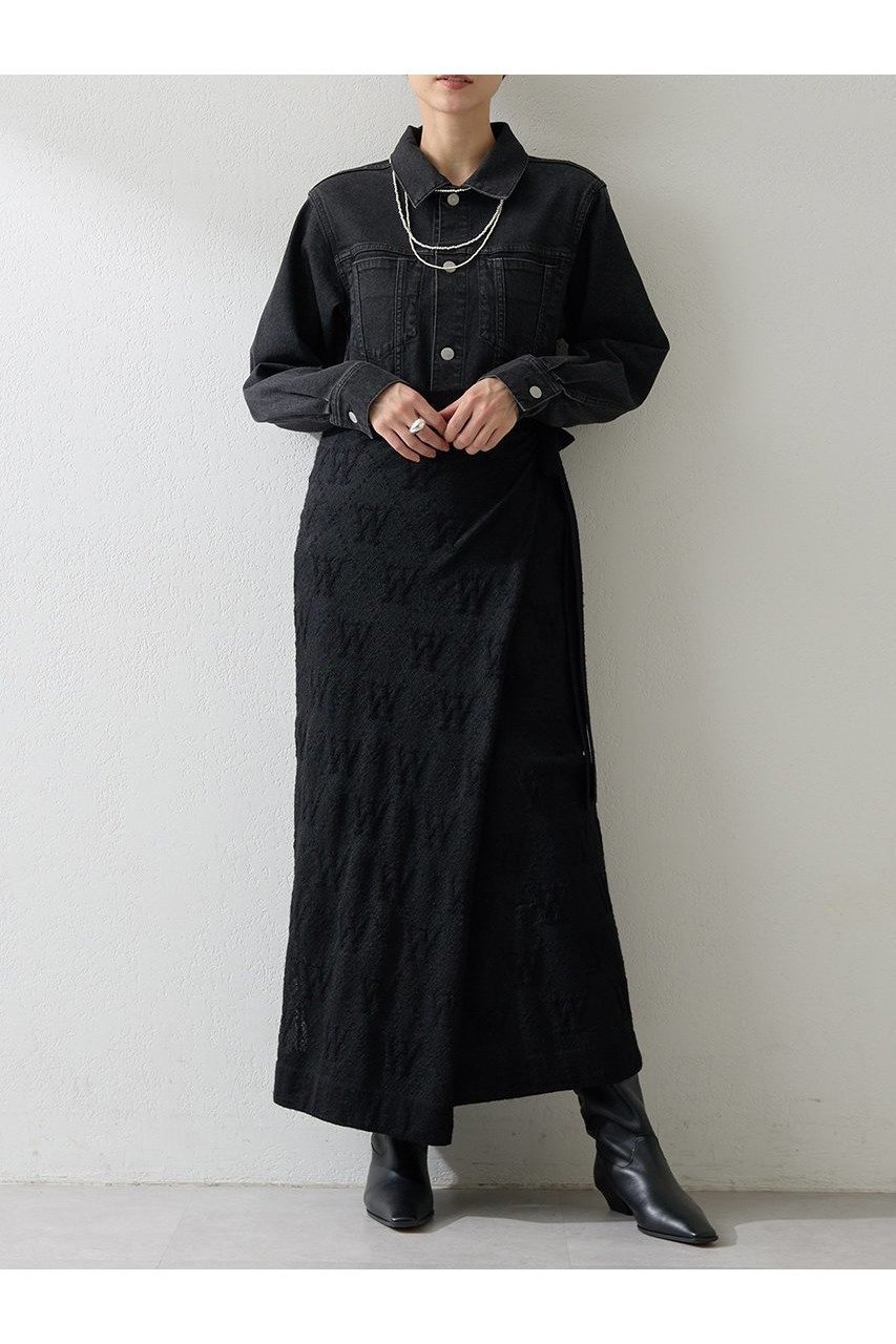 【ウィムガゼット/Whim Gazette】のジャガードラップスカート インテリア・キッズ・メンズ・レディースファッション・服の通販 founy(ファニー) 　ファッション　Fashion　レディースファッション　Fashion for Women　スカート　Skirts　ロングスカート　Long Skirts / Maxi & Midi Skirts　2025年　2025　2025-2026秋冬・A/W　Autumn/Winter 2025–26 AW25–26　なめらか　Smooth, Silky Texture　クラシカル　Classical, Vintage-Inspired　ジャカード／ジャガード　Jacquard, Woven Pattern　ペチコート　Petticoat, Underskirt　ボトム　Bottoms, Lower Wear　ラップ　Wrap, Wrap Design　ロング　Long, Long-Length　エレガント 上品　Elegant　A/W・秋冬　Autumn/Winter　ブラック|ID: prp329100004614121 ipo3291000000033035688