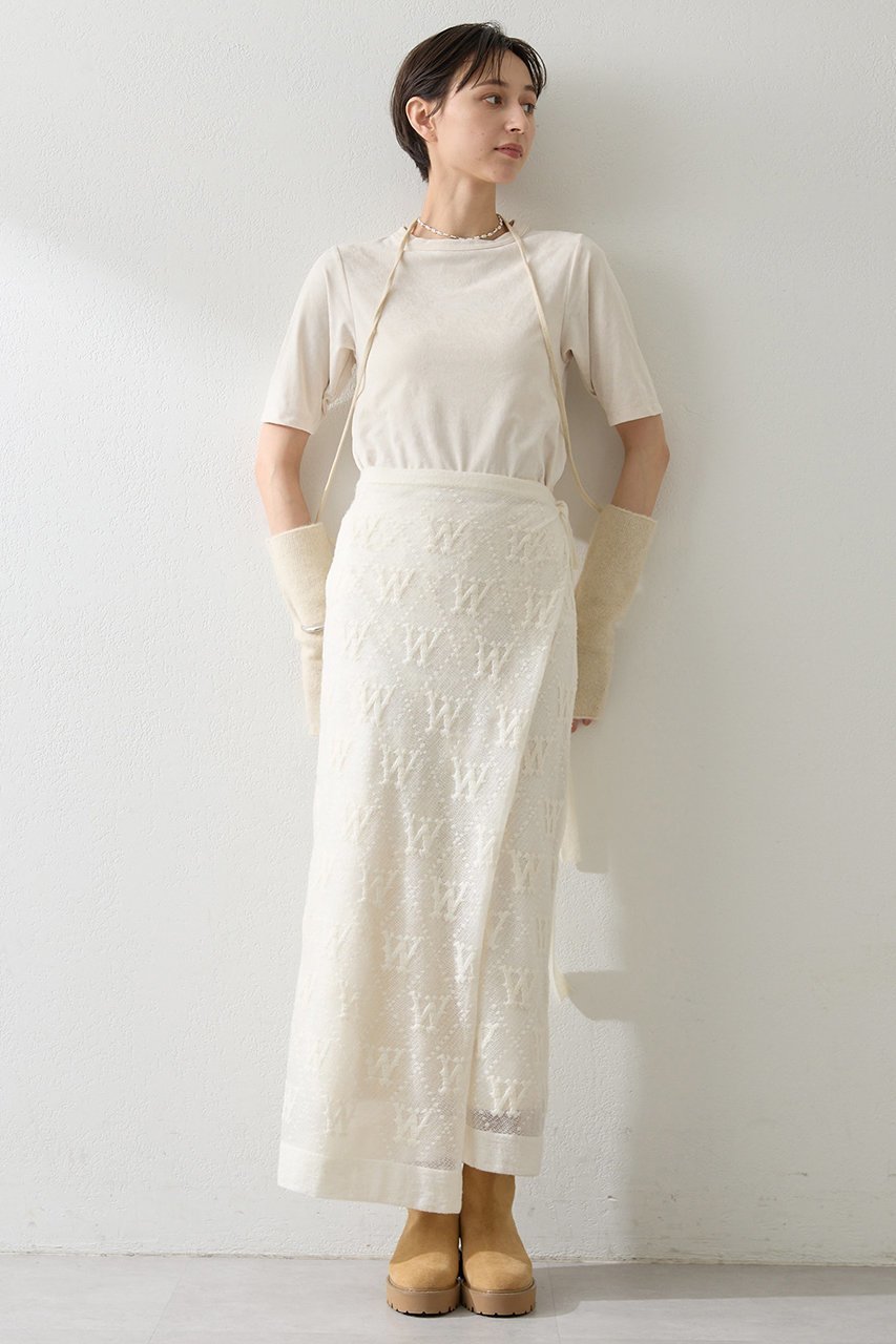 【ウィムガゼット/Whim Gazette】のジャガードラップスカート インテリア・キッズ・メンズ・レディースファッション・服の通販 founy(ファニー) 　ファッション　Fashion　レディースファッション　Fashion for Women　スカート　Skirts　ロングスカート　Long Skirts / Maxi & Midi Skirts　なめらか　Smooth, Silky Texture　クラシカル　Classical, Vintage-Inspired　ジャカード／ジャガード　Jacquard, Woven Pattern　ペチコート　Petticoat, Underskirt　ボトム　Bottoms, Lower Wear　ラップ　Wrap, Wrap Design　ロング　Long, Long-Length　エレガント 上品　Elegant　オフホワイト|ID: prp329100004614121 ipo3291000000035964582