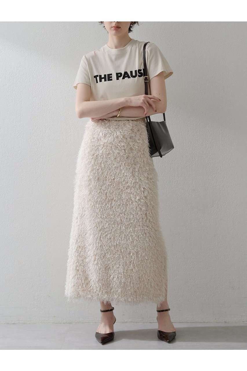 【ウィムガゼット/Whim Gazette】の【THE PAUSE】ボリュームフリンジスカート 人気、トレンドファッション・服の通販 founy(ファニー) 　ファッション　Fashion　レディースファッション　Fashion for Women　スカート　Skirts　ロングスカート　Long Skirts / Maxi & Midi Skirts　2025年　2025　2025-2026秋冬・A/W　Autumn/Winter 2025–26 AW25–26　サテン　Satin, Glossy Fabric　シンプル　Simple, Minimal　スリット　Slit, Slit Detail　フリンジ　Fringe, Tassel　ミックス　Mix, Mixed Style　モダン　Modern, Contemporary　ロング　Long, Long-Length　A/W・秋冬　Autumn/Winter　 other-1|ID: prp329100004614123 ipo3291000000033035700