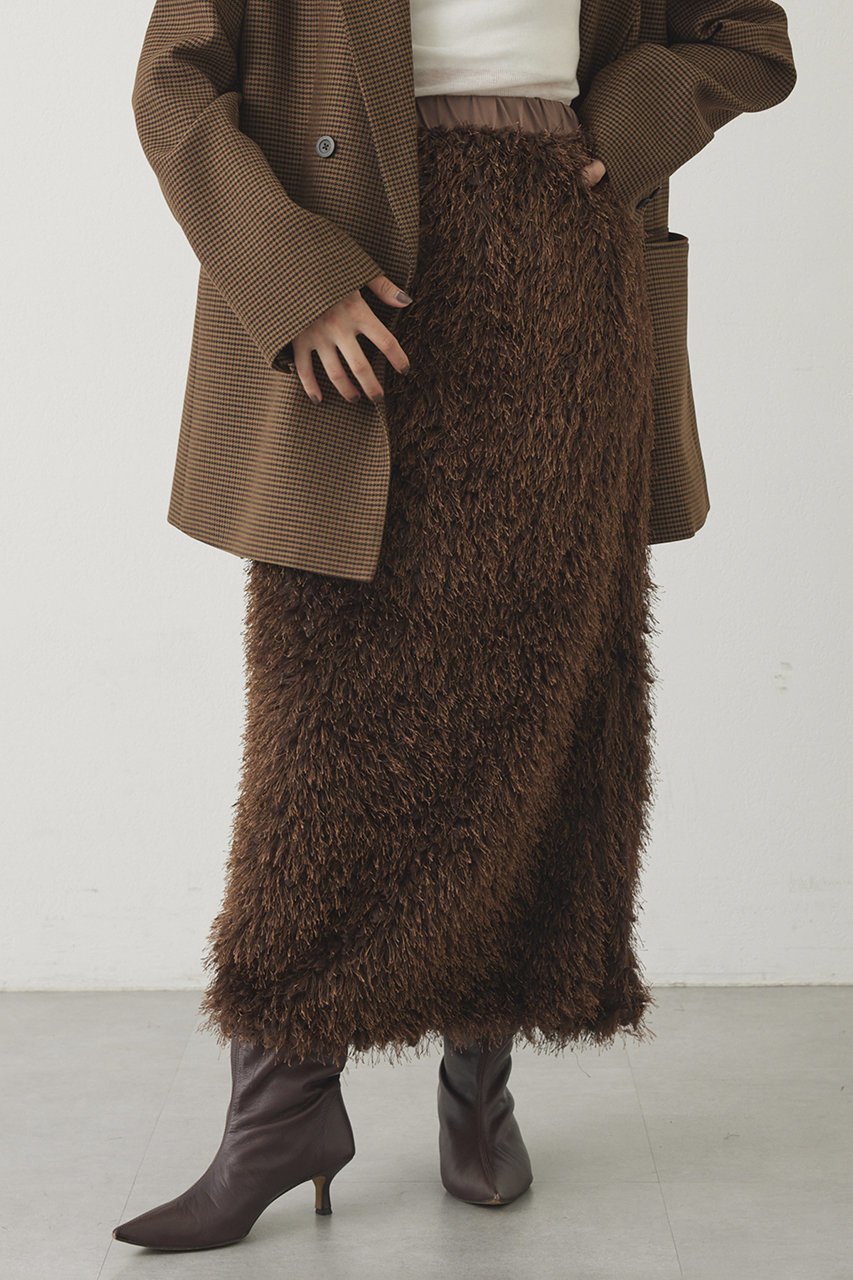 【ウィムガゼット/Whim Gazette】の【THE PAUSE】ボリュームフリンジスカート 人気、トレンドファッション・服の通販 founy(ファニー) 　ファッション　Fashion　レディースファッション　Fashion for Women　スカート　Skirts　ロングスカート　Long Skirts / Maxi & Midi Skirts　2025年　2025　2025-2026秋冬・A/W　Autumn/Winter 2025–26 AW25–26　サテン　Satin, Glossy Fabric　シンプル　Simple, Minimal　スリット　Slit, Slit Detail　フリンジ　Fringe, Tassel　ミックス　Mix, Mixed Style　モダン　Modern, Contemporary　ロング　Long, Long-Length　A/W・秋冬　Autumn/Winter　other-2|ID: prp329100004614123 ipo3291000000033035703