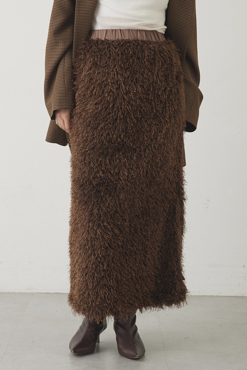 【ウィムガゼット/Whim Gazette】の【THE PAUSE】ボリュームフリンジスカート 人気、トレンドファッション・服の通販 founy(ファニー) 　ファッション　Fashion　レディースファッション　Fashion for Women　スカート　Skirts　ロングスカート　Long Skirts / Maxi & Midi Skirts　2025年　2025　2025-2026秋冬・A/W　Autumn/Winter 2025–26 AW25–26　サテン　Satin, Glossy Fabric　シンプル　Simple, Minimal　スリット　Slit, Slit Detail　フリンジ　Fringe, Tassel　ミックス　Mix, Mixed Style　モダン　Modern, Contemporary　ロング　Long, Long-Length　A/W・秋冬　Autumn/Winter　other-6|ID: prp329100004614123 ipo3291000000033035707