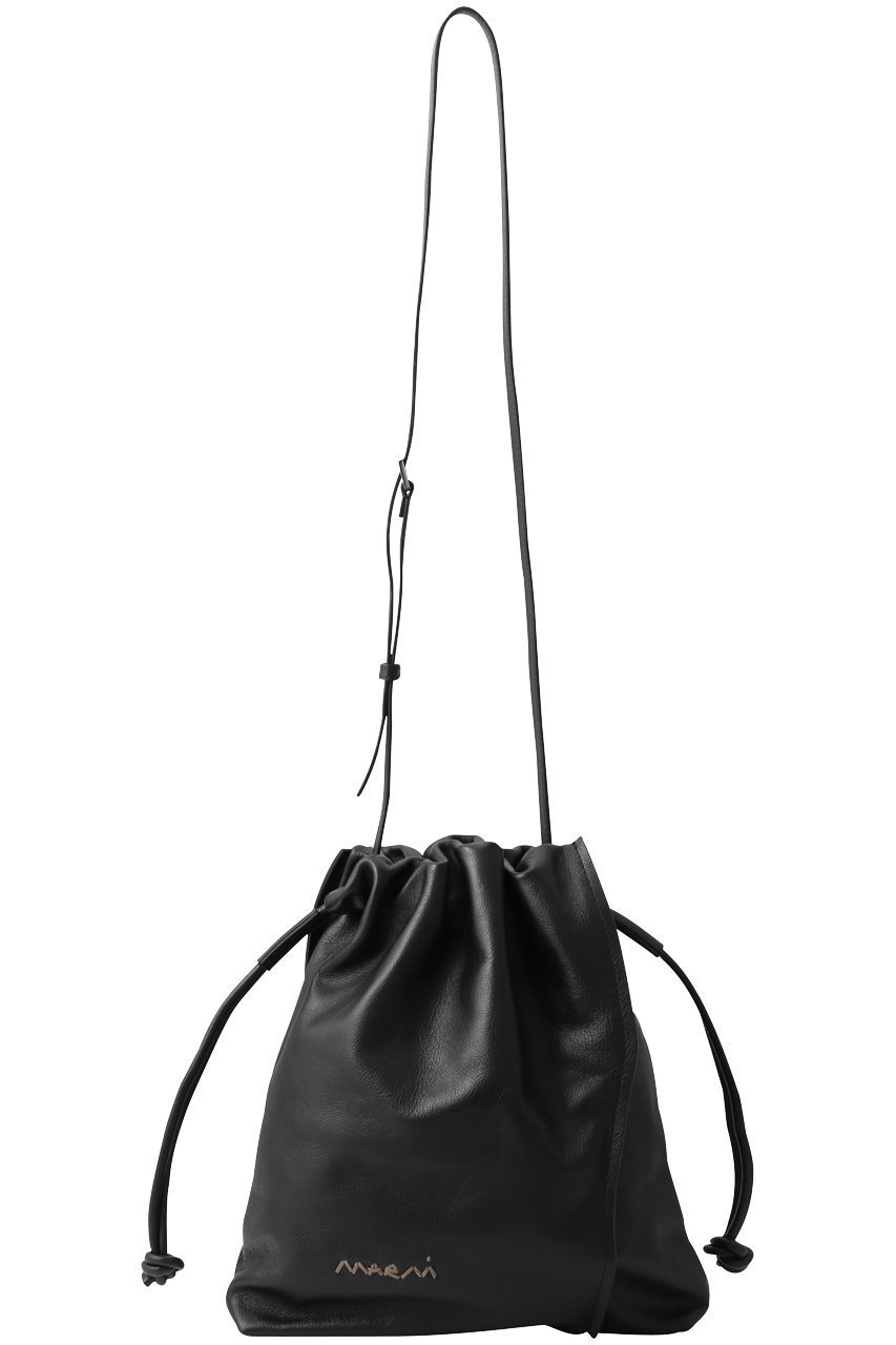 【マルニ/MARNI】のMARNI MENDING 2wayドローストリングバッグ インテリア・キッズ・メンズ・レディースファッション・服の通販 founy(ファニー) 　ファッション　Fashion　レディースファッション　Fashion for Women　バッグ　Bags　2025年　2025　2025-2026秋冬・A/W　Autumn/Winter 2025–26 AW25–26　ユニセックス　Unisex, Genderless　ショルダー　Shoulder, Shoulder Strap　フォルム　Silhouette, Form　ポシェット　Pochette, Mini Bag　ロング　Long, Long-Length　巾着　Drawstring Bag, Kinchaku　A/W・秋冬　Autumn/Winter　ブラック|ID: prp329100004614938 ipo3291000000033047647