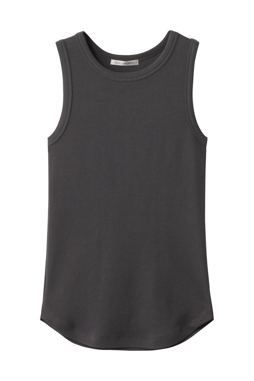 【デザイン ワークス/DESIGN WORKS】のテレコタンクトップ インテリア・キッズ・メンズ・レディースファッション・服の通販 founy(ファニー) 　ファッション　Fashion　レディースファッション　Fashion for Women　トップス・カットソー　Cut & Sew Tops　キャミソール&ノースリーブ　Camisoles & Sleeveless Tops　シャツ・ブラウス・オフィスカジュアル　Elegant Blouses & Button-Ups　ロングTシャツ・Tシャツ　Longline T-Shirts & Tees　カットソー・ベーシックTシャツ　Cut-and-Sewn Tops / Stretch Tees & Basics　アメリカン　American Style　キャミソール　Camisole, Spaghetti Strap Top　コンパクト　Compact, Small Size　シンプル　Simple, Minimal　スリーブ　Sleeve, Long Sleeve / Short Sleeve　タンク　Tank Top, Sleeveless Top　テレコ　Ribbed, Rib Stitch　今季　This Season, Current Season　チャコールグレー|ID: prp329100004614956 ipo3291000000035864839