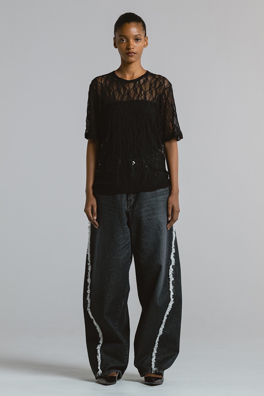 【チノ/CINOH】のジャージー レース コンパクト Tシャツ 人気、トレンドファッション・服の通販 founy(ファニー) 　ファッション　Fashion　レディースファッション　Fashion for Women　トップス・カットソー　Cut & Sew Tops　シャツ・ブラウス・オフィスカジュアル　Elegant Blouses & Button-Ups　ロングTシャツ・Tシャツ　Longline T-Shirts & Tees　カットソー・ベーシックTシャツ　Cut-and-Sewn Tops / Stretch Tees & Basics　2025年　2025　2025-2026秋冬・A/W　Autumn/Winter 2025–26 AW25–26　おすすめ　Recommended / Our Picks　コンパクト　Compact, Small Size　ショート　Short, Short Length　ストレッチ　Stretch, Stretchy Fabric　スリーブ　Sleeve, Long Sleeve / Short Sleeve　フォルム　Silhouette, Form　レース　Lace, Lace Fabric　定番　Standard, Basic Item　A/W・秋冬　Autumn/Winter　other-8|ID: prp329100004614957 ipo3291000000033124263
