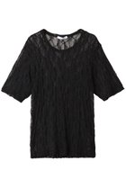 【チノ/CINOH】のジャージー レース コンパクト Tシャツ 人気、トレンドファッション・服の通販 founy(ファニー) ファッション Fashion レディースファッション Fashion for Women トップス・カットソー Cut & Sew Tops シャツ・ブラウス・オフィスカジュアル Elegant Blouses & Button-Ups ロングTシャツ・Tシャツ Longline T-Shirts & Tees カットソー・ベーシックTシャツ Cut-and-Sewn Tops / Stretch Tees & Basics おすすめ Recommended / Our Picks コンパクト Compact, Small Size ショート Short, Short Length ストレッチ Stretch, Stretchy Fabric スリーブ Sleeve, Long Sleeve / Short Sleeve フォルム Silhouette, Form レース Lace, Lace Fabric 定番 Standard, Basic Item thumbnail ブラック|ID: prp329100004614957 ipo3291000000035864845