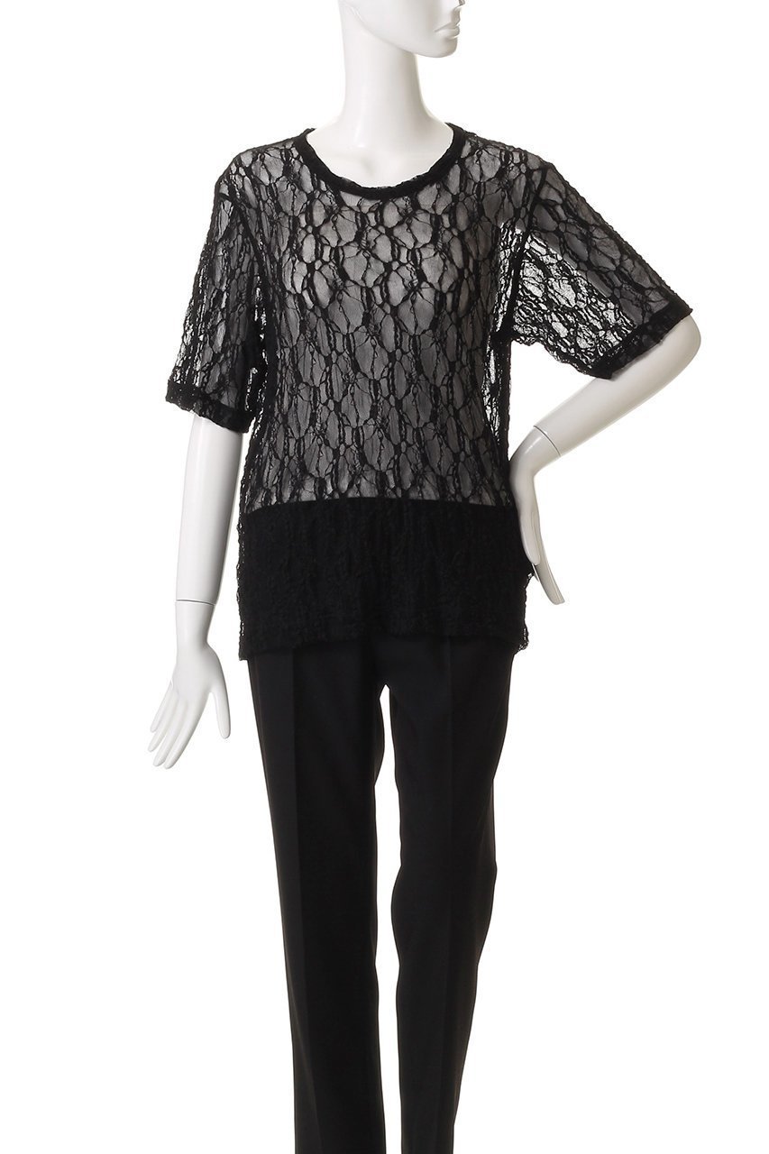 【チノ/CINOH】のジャージー レース コンパクト Tシャツ 人気、トレンドファッション・服の通販 founy(ファニー) 　ファッション　Fashion　レディースファッション　Fashion for Women　トップス・カットソー　Cut & Sew Tops　シャツ・ブラウス・オフィスカジュアル　Elegant Blouses & Button-Ups　ロングTシャツ・Tシャツ　Longline T-Shirts & Tees　カットソー・ベーシックTシャツ　Cut-and-Sewn Tops / Stretch Tees & Basics　おすすめ　Recommended / Our Picks　コンパクト　Compact, Small Size　ショート　Short, Short Length　ストレッチ　Stretch, Stretchy Fabric　スリーブ　Sleeve, Long Sleeve / Short Sleeve　フォルム　Silhouette, Form　レース　Lace, Lace Fabric　定番　Standard, Basic Item　other-2|ID: prp329100004614957 ipo3291000000035864846