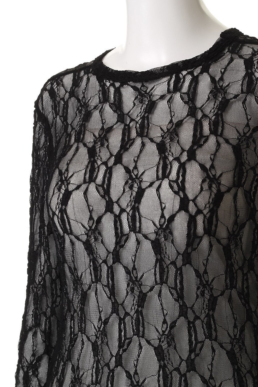 【チノ/CINOH】のジャージー レース クルー ネック Tシャツ 人気、トレンドファッション・服の通販 founy(ファニー) 　ファッション　Fashion　レディースファッション　Fashion for Women　トップス・カットソー　Cut & Sew Tops　シャツ・ブラウス・オフィスカジュアル　Elegant Blouses & Button-Ups　ロングTシャツ・Tシャツ　Longline T-Shirts & Tees　カットソー・ベーシックTシャツ　Cut-and-Sewn Tops / Stretch Tees & Basics　2025年　2025　2025-2026秋冬・A/W　Autumn/Winter 2025–26 AW25–26　インナー　Innerwear　ストレッチ　Stretch, Stretchy Fabric　スリーブ　Sleeve, Long Sleeve / Short Sleeve　レース　Lace, Lace Fabric　ロング　Long, Long-Length　A/W・秋冬　Autumn/Winter　other-5|ID: prp329100004614958 ipo3291000000033047806