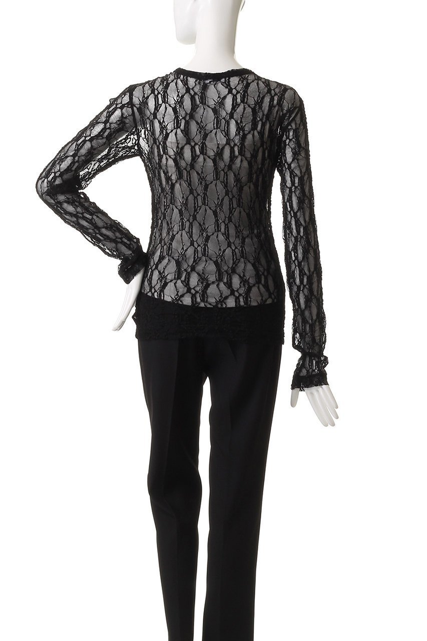 【チノ/CINOH】のジャージー レース クルー ネック Tシャツ 人気、トレンドファッション・服の通販 founy(ファニー) 　ファッション　Fashion　レディースファッション　Fashion for Women　トップス・カットソー　Cut & Sew Tops　シャツ・ブラウス・オフィスカジュアル　Elegant Blouses & Button-Ups　ロングTシャツ・Tシャツ　Longline T-Shirts & Tees　カットソー・ベーシックTシャツ　Cut-and-Sewn Tops / Stretch Tees & Basics　インナー　Innerwear　ストレッチ　Stretch, Stretchy Fabric　スリーブ　Sleeve, Long Sleeve / Short Sleeve　レース　Lace, Lace Fabric　ロング　Long, Long-Length　other-4|ID: prp329100004614958 ipo3291000000035864857