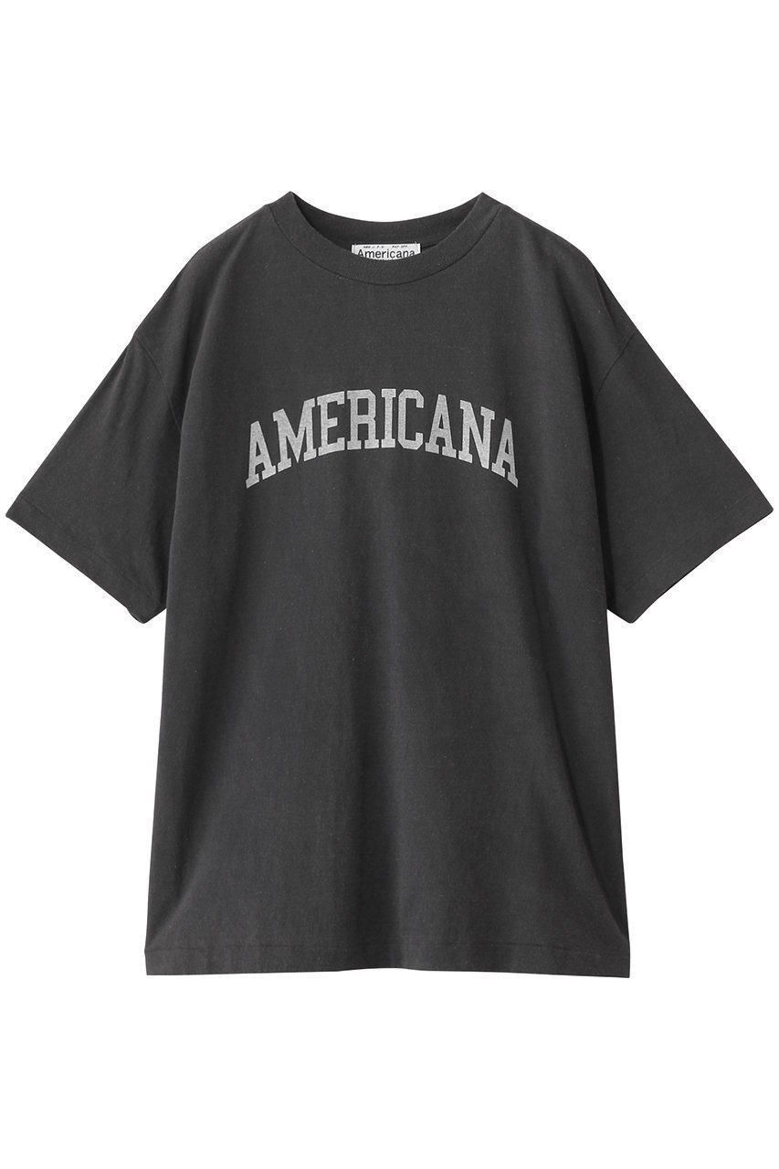 【アメリカーナ/Americana】のUSED加工ショートスリーブTシャツ インテリア・キッズ・メンズ・レディースファッション・服の通販 founy(ファニー) 　ファッション　Fashion　レディースファッション　Fashion for Women　トップス・カットソー　Cut & Sew Tops　シャツ・ブラウス・オフィスカジュアル　Elegant Blouses & Button-Ups　ロングTシャツ・Tシャツ　Longline T-Shirts & Tees　カットソー・ベーシックTシャツ　Cut-and-Sewn Tops / Stretch Tees & Basics　ショート　Short, Short Length　シンプル　Simple, Minimal　スリーブ　Sleeve, Long Sleeve / Short Sleeve　ワイド　Wide, Wide Fit　スミクロ|ID: prp329100004614961 ipo3291000000035864864