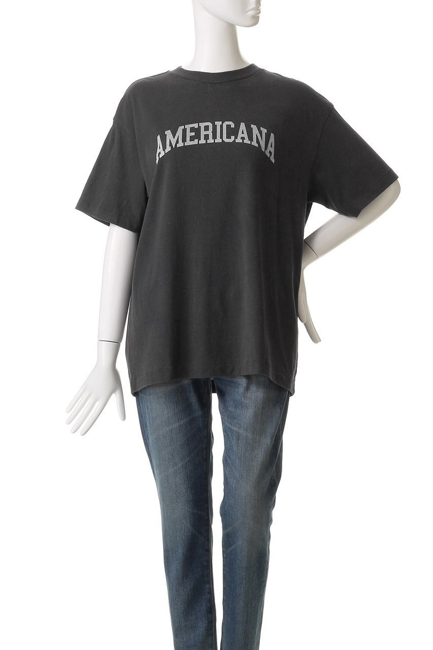 【アメリカーナ/Americana】のUSED加工ショートスリーブTシャツ 人気、トレンドファッション・服の通販 founy(ファニー) 　ファッション　Fashion　レディースファッション　Fashion for Women　トップス・カットソー　Cut & Sew Tops　シャツ・ブラウス・オフィスカジュアル　Elegant Blouses & Button-Ups　ロングTシャツ・Tシャツ　Longline T-Shirts & Tees　カットソー・ベーシックTシャツ　Cut-and-Sewn Tops / Stretch Tees & Basics　ショート　Short, Short Length　シンプル　Simple, Minimal　スリーブ　Sleeve, Long Sleeve / Short Sleeve　ワイド　Wide, Wide Fit　other-2|ID: prp329100004614961 ipo3291000000035864865