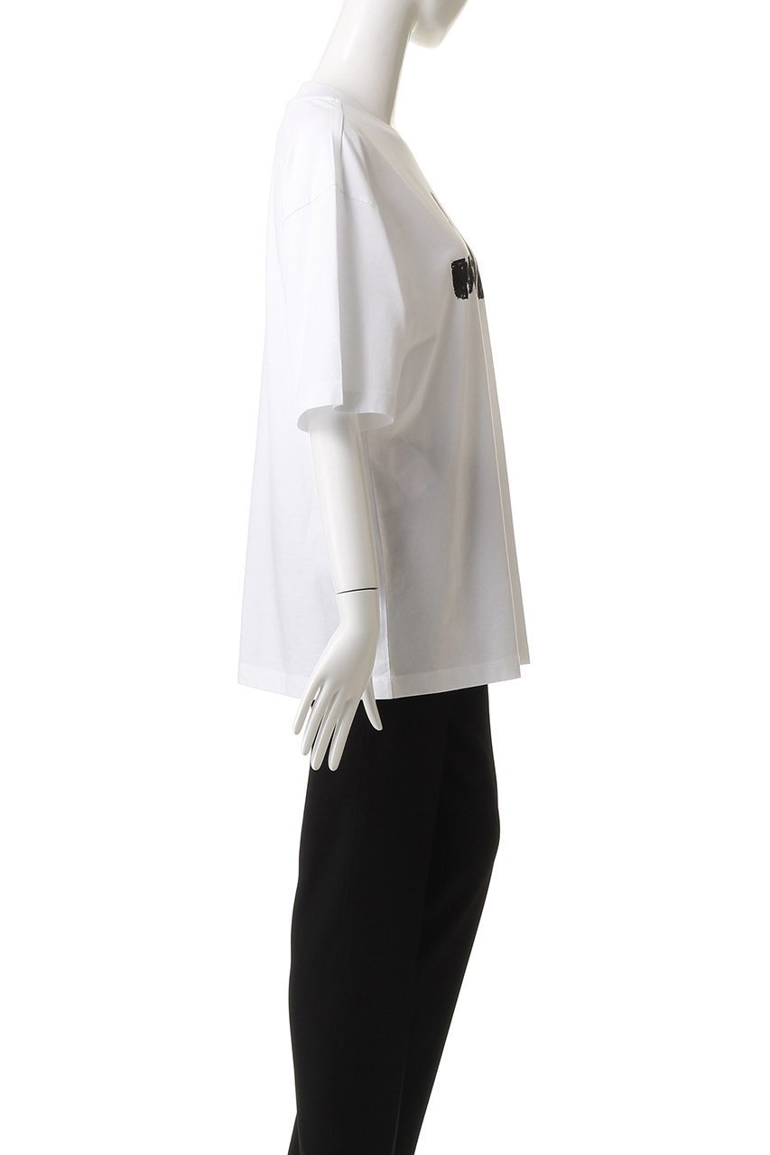 【マルニ/MARNI】のチューリップロゴTシャツ 人気、トレンドファッション・服の通販 founy(ファニー) 　ファッション　Fashion　レディースファッション　Fashion for Women　トップス・カットソー　Cut & Sew Tops　シャツ・ブラウス・オフィスカジュアル　Elegant Blouses & Button-Ups　ロングTシャツ・Tシャツ　Longline T-Shirts & Tees　カットソー・ベーシックTシャツ　Cut-and-Sewn Tops / Stretch Tees & Basics　ショート　Short, Short Length　スリーブ　Sleeve, Long Sleeve / Short Sleeve　チューリップ　Tube, Tube Top　デニム　Denim, Jeans Material　フェミニン　Feminine, Girly　フレア　Flare, Flared　プリント　Print, Printed Pattern　ロンドン　London Style, British Inspired　other-3|ID: prp329100004614964 ipo3291000000035701424