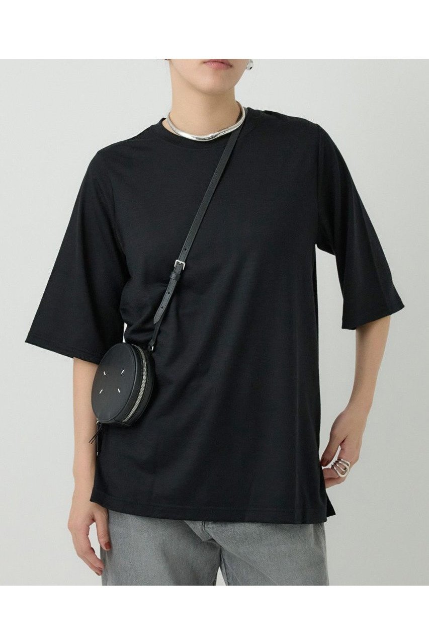 【カオス/Chaos】のバルドーTシャツ インテリア・キッズ・メンズ・レディースファッション・服の通販 founy(ファニー) 　ファッション　Fashion　レディースファッション　Fashion for Women　トップス・カットソー　Cut & Sew Tops　シャツ・ブラウス・オフィスカジュアル　Elegant Blouses & Button-Ups　ロングTシャツ・Tシャツ　Longline T-Shirts & Tees　カットソー・ベーシックTシャツ　Cut-and-Sewn Tops / Stretch Tees & Basics　ショート　Short, Short Length　スリーブ　Sleeve, Long Sleeve / Short Sleeve　エレガント 上品　Elegant　半袖　Short Sleeve, Half Sleeve　吸水　Absorbent, Quick-Dry　新作・新入荷　New Arrivals / New In　ネイビー|ID: prp329100004614967 ipo3291000000033047865