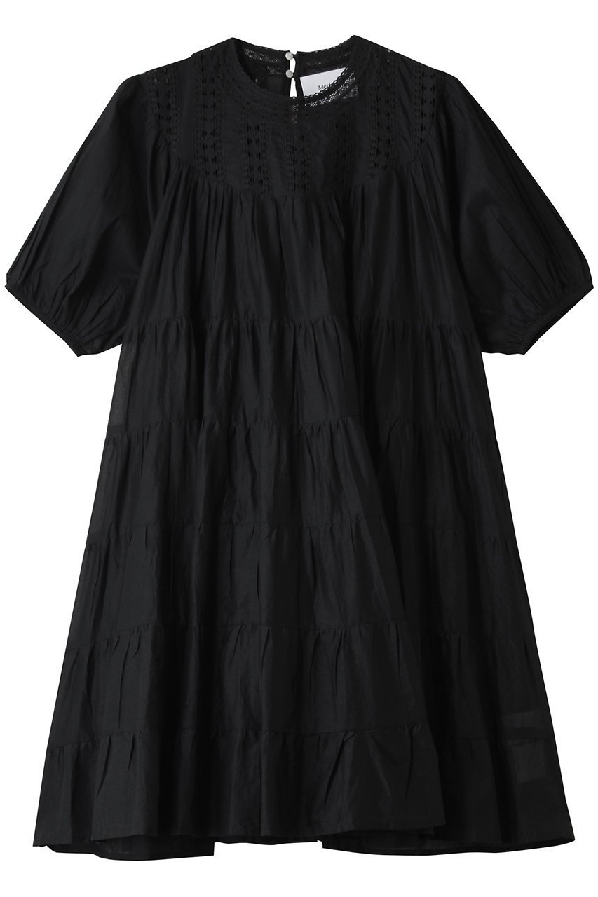 【マーレット/MERLETTE】のESTELLE レースヨークパフスリーブミニドレス インテリア・キッズ・メンズ・レディースファッション・服の通販 founy(ファニー) 　ファッション　Fashion　レディースファッション　Fashion for Women　ワンピース　Dresses　フォーマル・パーティードレス・結婚式用ドレス　Elegant & Casual Dresses　チュニック　Tunic Tops & Dresses　2025年　2025　2025-2026秋冬・A/W　Autumn/Winter 2025–26 AW25–26　オケージョン　Occasion Wear　シューズ　Shoes, Footwear　スリーブ　Sleeve, Long Sleeve / Short Sleeve　チュニック　Tunic, Long Top　ドレス　Dress, One-Piece　フェミニン　Feminine, Girly　ヨーク　Yoke, Yoke Design　レース　Lace, Lace Fabric　エレガント 上品　Elegant　A/W・秋冬　Autumn/Winter　ブラック|ID: prp329100004614972 ipo3291000000033047898