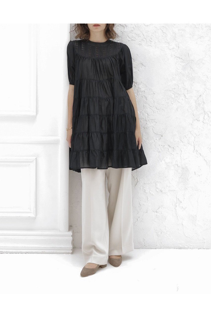 【マーレット/MERLETTE】のESTELLE レースヨークパフスリーブミニドレス 人気、トレンドファッション・服の通販 founy(ファニー) 　ファッション　Fashion　レディースファッション　Fashion for Women　ワンピース　Dresses　フォーマル・パーティードレス・結婚式用ドレス　Elegant & Casual Dresses　チュニック　Tunic Tops & Dresses　2025年　2025　2025-2026秋冬・A/W　Autumn/Winter 2025–26 AW25–26　オケージョン　Occasion Wear　シューズ　Shoes, Footwear　スリーブ　Sleeve, Long Sleeve / Short Sleeve　チュニック　Tunic, Long Top　ドレス　Dress, One-Piece　フェミニン　Feminine, Girly　ヨーク　Yoke, Yoke Design　レース　Lace, Lace Fabric　エレガント 上品　Elegant　A/W・秋冬　Autumn/Winter　other-6|ID: prp329100004614972 ipo3291000000033047909