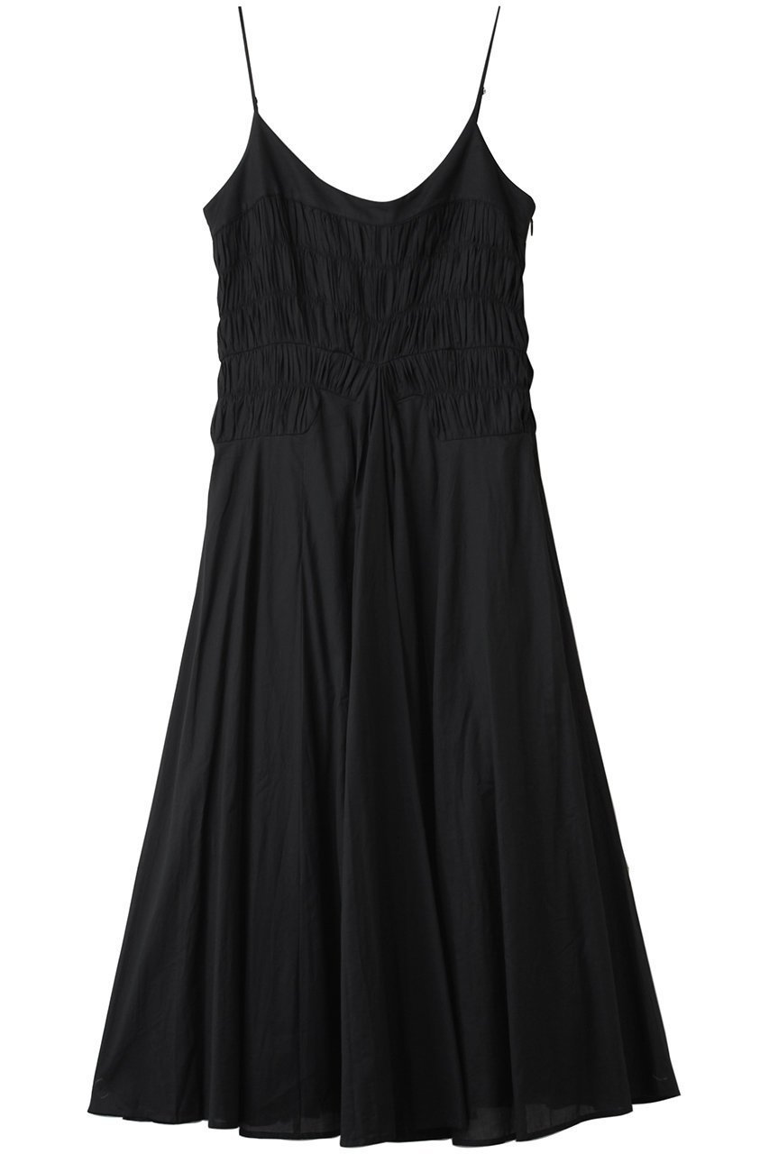 【マーレット/MERLETTE】のKAEDE ハンドスモッキング刺しゅうロングキャミドレス インテリア・キッズ・メンズ・レディースファッション・服の通販 founy(ファニー) 　ファッション　Fashion　レディースファッション　Fashion for Women　ワンピース　Dresses　フォーマル・パーティードレス・結婚式用ドレス　Elegant & Casual Dresses　チュニック　Tunic Tops & Dresses　2025年　2025　2025-2026秋冬・A/W　Autumn/Winter 2025–26 AW25–26　チュニック　Tunic, Long Top　ドレス　Dress, One-Piece　フレア　Flare, Flared　リゾート　Resort, Vacation Style　エレガント 上品　Elegant　A/W・秋冬　Autumn/Winter　ブラック|ID: prp329100004614975 ipo3291000000033047928