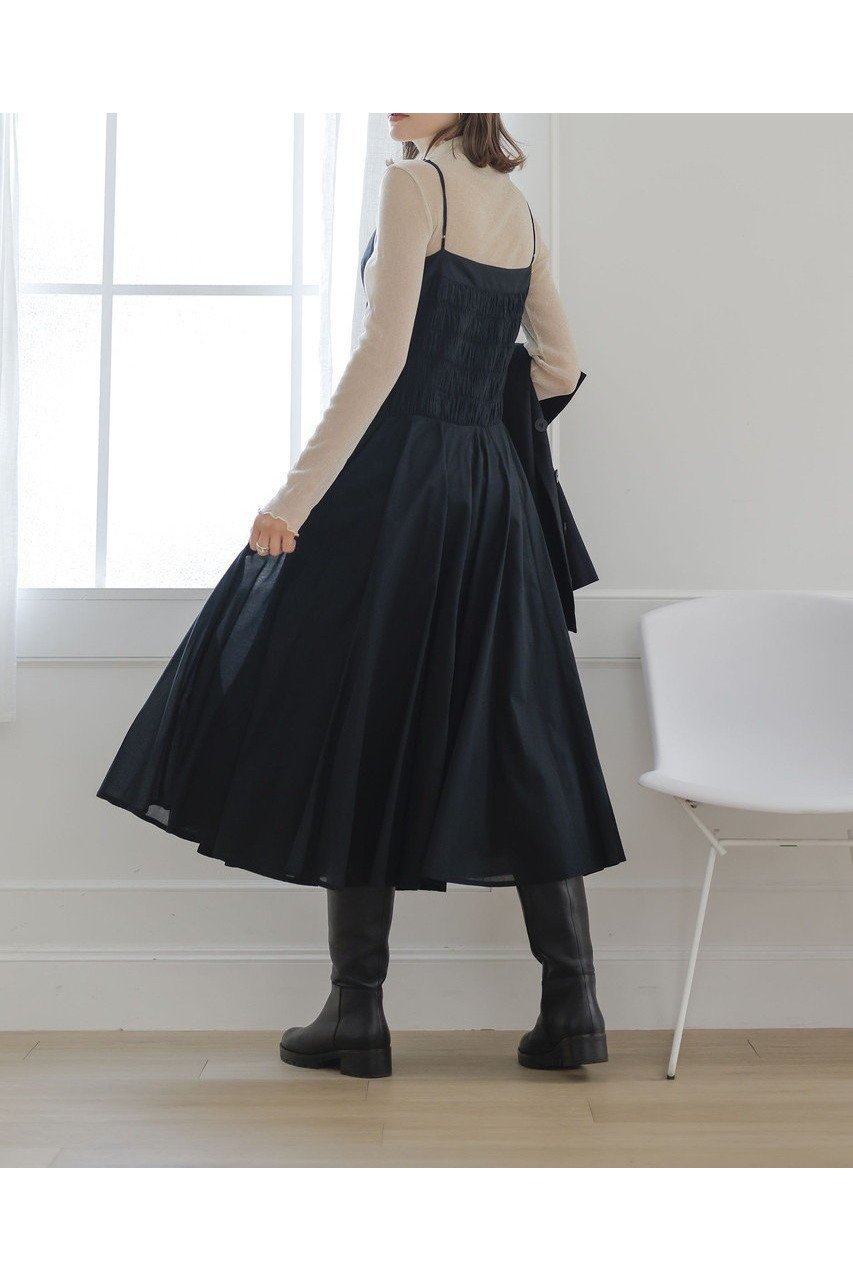 【マーレット/MERLETTE】のKAEDE ハンドスモッキング刺しゅうロングキャミドレス 人気、トレンドファッション・服の通販 founy(ファニー) 　ファッション　Fashion　レディースファッション　Fashion for Women　ワンピース　Dresses　フォーマル・パーティードレス・結婚式用ドレス　Elegant & Casual Dresses　チュニック　Tunic Tops & Dresses　2025年　2025　2025-2026秋冬・A/W　Autumn/Winter 2025–26 AW25–26　チュニック　Tunic, Long Top　ドレス　Dress, One-Piece　フレア　Flare, Flared　リゾート　Resort, Vacation Style　エレガント 上品　Elegant　A/W・秋冬　Autumn/Winter　other-8|ID: prp329100004614975 ipo3291000000033047939
