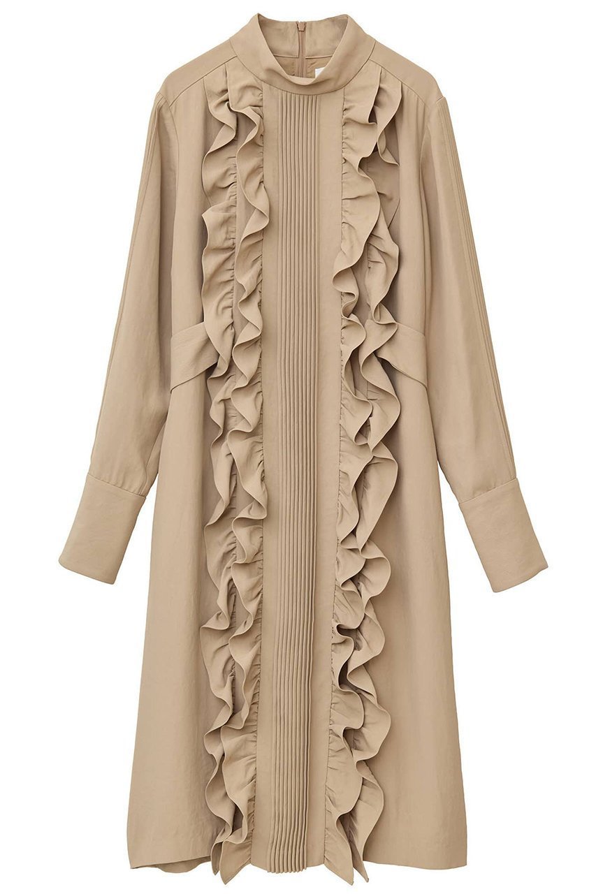 【マルティニーク/martinique】の【l heritage martinique】フリルディドレス インテリア・キッズ・メンズ・レディースファッション・服の通販 founy(ファニー) 　ファッション　Fashion　レディースファッション　Fashion for Women　ワンピース　Dresses　フォーマル・パーティードレス・結婚式用ドレス　Elegant & Casual Dresses　チュニック　Tunic Tops & Dresses　おすすめ　Recommended / Our Picks　コーデュロイ　Corduroy, Cord Fabric　ジャケット　Jacket, Outerwear　タンブラー　Tumbler, Travel Mug　チュニック　Tunic, Long Top　ツイル　Twist, Twisted Detail　ハイネック　High Neck, Mock Neck　バランス　Balance, Style Balance　フリル　Frill, Ruffle　ロング　Long, Long-Length　ベージュ|ID: prp329100004614976 ipo3291000000036046947