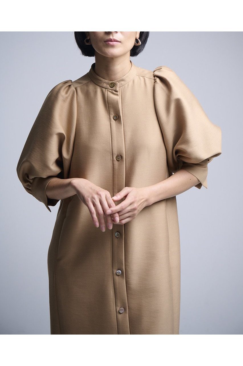 【エムフィル/M Fil】のBubbly ダブルクロス ボリュームスリーブワンピース 人気、トレンドファッション・服の通販 founy(ファニー) 　ファッション　Fashion　レディースファッション　Fashion for Women　ワンピース　Dresses　チュニック　Tunic Tops & Dresses　2025年　2025　2025-2026秋冬・A/W　Autumn/Winter 2025–26 AW25–26　エレガント 上品　Elegant　スリーブ　Sleeve, Long Sleeve / Short Sleeve　ダブル　Double, Double-Breasted　チュニック　Tunic, Long Top　パーティ　Party, Party Style　ロング　Long, Long-Length　A/W・秋冬　Autumn/Winter　other-7|ID: prp329100004614978 ipo3291000000033047962