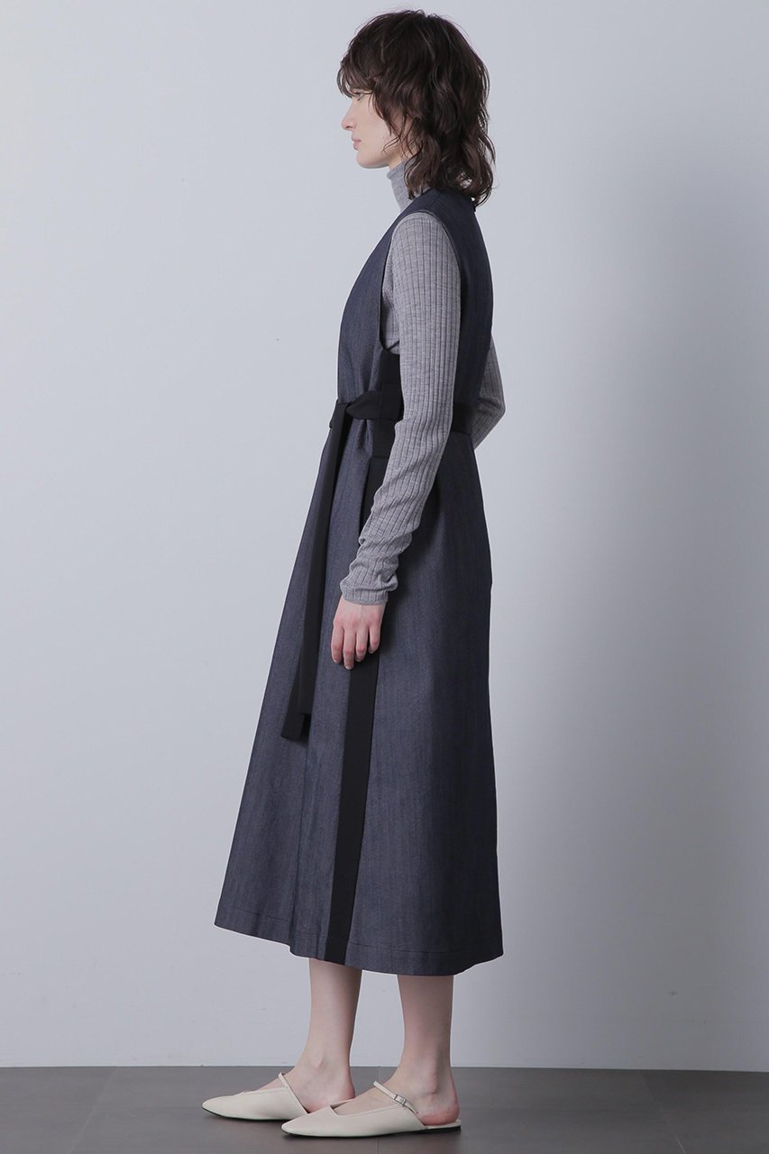 【ヒューエルミュージアム/hueLe Museum】の【hLM】TCデニム ワンピース 人気、トレンドファッション・服の通販 founy(ファニー) 　ファッション　Fashion　レディースファッション　Fashion for Women　ワンピース　Dresses　チュニック　Tunic Tops & Dresses　インナー　Innerwear　シンプル　Simple, Minimal　チュニック　Tunic, Long Top　デニム　Denim, Jeans Material　other-3|ID: prp329100004614982 ipo3291000000033047987