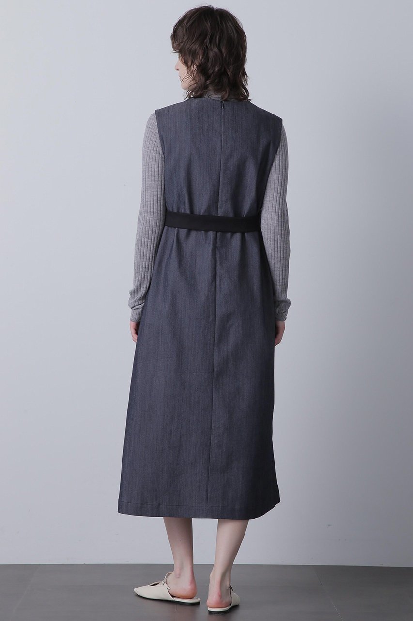 【ヒューエルミュージアム/hueLe Museum】の【hLM】TCデニム ワンピース 人気、トレンドファッション・服の通販 founy(ファニー) 　ファッション　Fashion　レディースファッション　Fashion for Women　ワンピース　Dresses　チュニック　Tunic Tops & Dresses　インナー　Innerwear　シンプル　Simple, Minimal　チュニック　Tunic, Long Top　デニム　Denim, Jeans Material　other-4|ID: prp329100004614982 ipo3291000000033047990