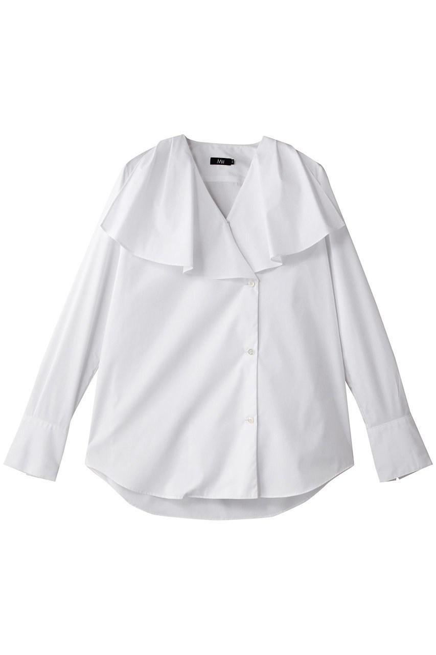 【エムフィル/M Fil】のエステネージュサンシャイン フレアーヨークシャツ インテリア・キッズ・メンズ・レディースファッション・服の通販 founy(ファニー) ファッション Fashion レディースファッション Fashion for Women トップス・カットソー Cut & Sew Tops シャツ・ブラウス・オフィスカジュアル Elegant Blouses & Button-Ups おすすめ Recommended / Our Picks カフス Cuff Design ジャケット Jacket, Outerwear スリーブ Sleeve, Long Sleeve / Short Sleeve デコルテ Décolleté, Neckline ドレープ Drape, Draping Fabric フレア Flare, Flared ロング Long, Long-Length オフホワイト|ID: prp329100004614992 ipo3291000000035492172
