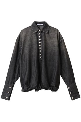 【チノ/CINOH】 ブラウジング パール ボタン デニム シャツ人気、トレンドファッション・服の通販 founy(ファニー) ファッション Fashion レディースファッション Fashion for Women トップス・カットソー Cut & Sew Tops シャツ・ブラウス・オフィスカジュアル Elegant Blouses & Button-Ups 2025年 2025 2025-2026秋冬・A/W Autumn/Winter 2025–26 AW25–26 ギャザー Gathered, Ruffled シェイプ Shape, Slim Fit スリーブ Sleeve, Long Sleeve / Short Sleeve デニム Denim, Jeans Material パール Pearl, Pearl Accent フェミニン Feminine, Girly ブラウジング Blouson Silhouette, Cinched Waist ロング Long, Long-Length ヴィンテージ Vintage Style エレガント 上品 Elegant A/W・秋冬 Autumn/Winter |ID:prp329100004614994