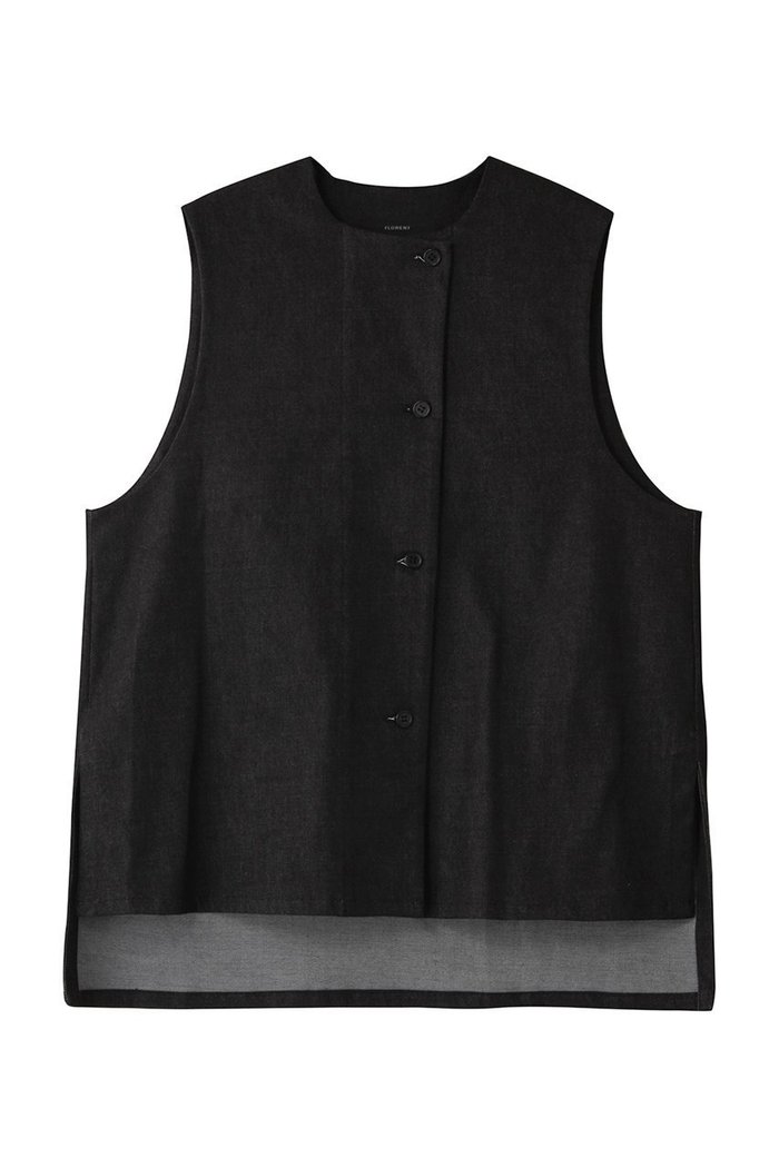 【フローレント/FLORENT】のデニムライク ベスト トップス インテリア・キッズ・メンズ・レディースファッション・服の通販 founy(ファニー) https://founy.com/ ファッション Fashion レディースファッション Fashion for Women アウター Coat / Outerwear Collection トップス・カットソー Cut & Sew Tops キャミソール&ノースリーブ Camisoles & Sleeveless Tops シャツ・ブラウス・オフィスカジュアル Elegant Blouses & Button-Ups ベスト&ジレ / 重ね着スタイル Vests & Gilets 2025年 2025 2025-2026秋冬・A/W Autumn/Winter 2025–26 AW25–26 シンプル Simple, Minimal ストレッチ Stretch, Stretchy Fabric デニム Denim, Jeans Material ノースリーブ Sleeveless, No-Sleeve ベスト Vest, Waistcoat マニッシュ Mannish, Boyish A/W・秋冬 Autumn/Winter |ID: prp329100004614995 ipo3291000000033048076