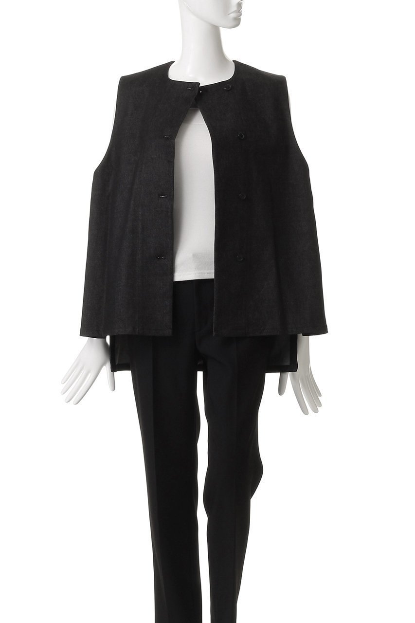 【フローレント/FLORENT】のデニムライク ベスト トップス 人気、トレンドファッション・服の通販 founy(ファニー) 　ファッション　Fashion　レディースファッション　Fashion for Women　アウター　Coat / Outerwear Collection　トップス・カットソー　Cut & Sew Tops　キャミソール&ノースリーブ　Camisoles & Sleeveless Tops　シャツ・ブラウス・オフィスカジュアル　Elegant Blouses & Button-Ups　ベスト&ジレ / 重ね着スタイル　Vests & Gilets　2025年　2025　2025-2026秋冬・A/W　Autumn/Winter 2025–26 AW25–26　シンプル　Simple, Minimal　ストレッチ　Stretch, Stretchy Fabric　デニム　Denim, Jeans Material　ノースリーブ　Sleeveless, No-Sleeve　ベスト　Vest, Waistcoat　マニッシュ　Mannish, Boyish　A/W・秋冬　Autumn/Winter　other-7|ID: prp329100004614995 ipo3291000000033048083