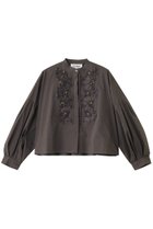 【マリリンムーン/MARILYN MOON】の【SOI-MeME】コード刺しゅうパールブラウス チャコール|ID: prp329100004614996 ipo3291000000035864919