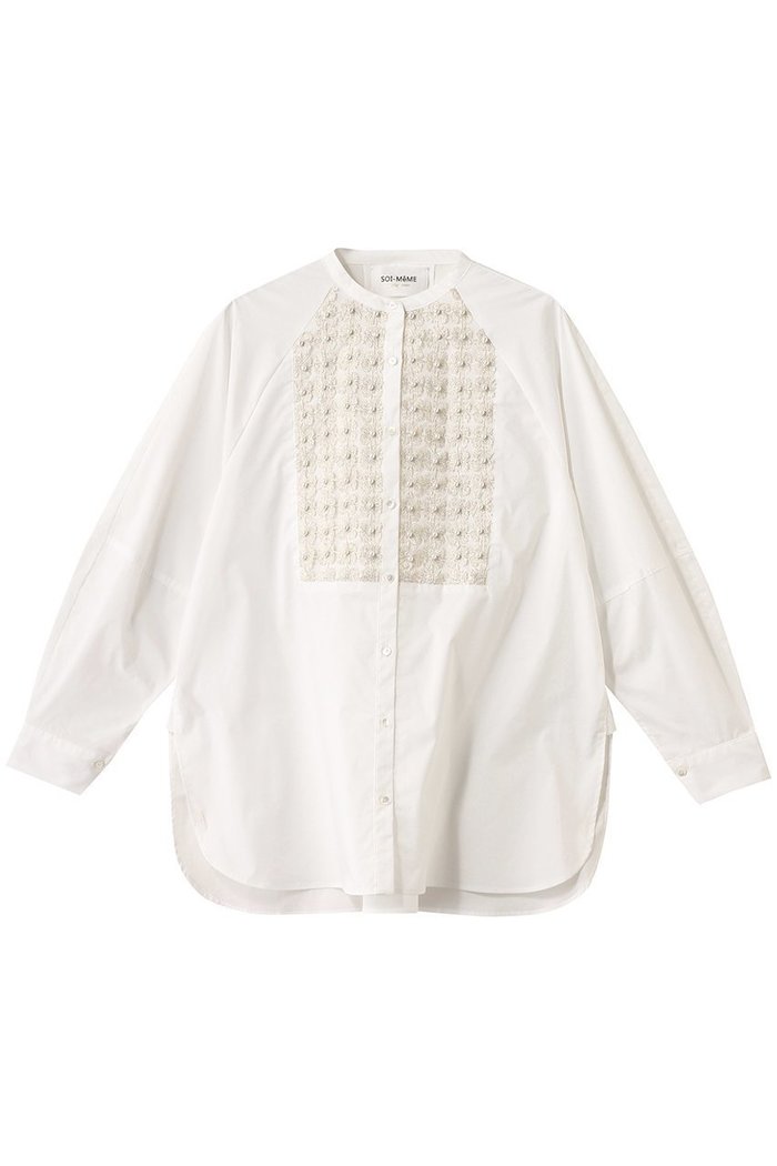 【マリリンムーン/MARILYN MOON】の【SOI-MeME】パールラメレースブラウス インテリア・キッズ・メンズ・レディースファッション・服の通販 founy(ファニー) https://founy.com/ ファッション Fashion レディースファッション Fashion for Women トップス・カットソー Cut & Sew Tops シャツ・ブラウス・オフィスカジュアル Elegant Blouses & Button-Ups オケージョン Occasion Wear コクーン Cocoon, Cocoon Silhouette シンプル Simple, Minimal スリーブ Sleeve, Long Sleeve / Short Sleeve パール Pearl, Pearl Accent ボトム Bottoms, Lower Wear モダン Modern, Contemporary リラックス Relax, Relaxed Fit レース Lace, Lace Fabric ロング Long, Long-Length 別注 Limited Edition, Custom Order |ID: prp329100004614997 ipo3291000000036084112