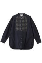 【マリリンムーン/MARILYN MOON】の【SOI-MeME】パールラメレースブラウス 人気、トレンドファッション・服の通販 founy(ファニー) ファッション Fashion レディースファッション Fashion for Women トップス・カットソー Cut & Sew Tops シャツ・ブラウス・オフィスカジュアル Elegant Blouses & Button-Ups オケージョン Occasion Wear コクーン Cocoon, Cocoon Silhouette シンプル Simple, Minimal スリーブ Sleeve, Long Sleeve / Short Sleeve パール Pearl, Pearl Accent ボトム Bottoms, Lower Wear モダン Modern, Contemporary リラックス Relax, Relaxed Fit レース Lace, Lace Fabric ロング Long, Long-Length 別注 Limited Edition, Custom Order thumbnail ネイビー|ID: prp329100004614997 ipo3291000000036084117