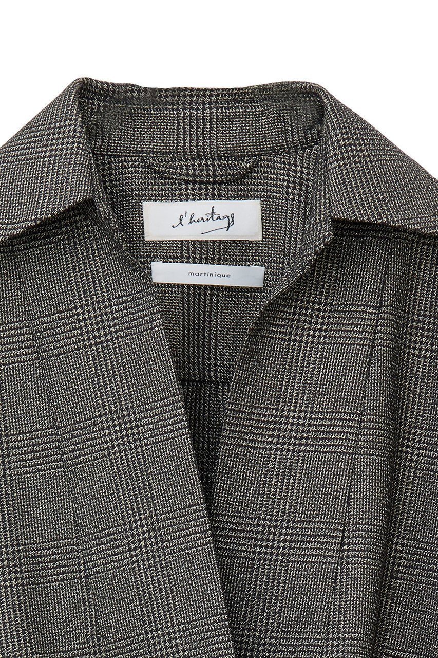 【マルティニーク/martinique】の【l heritage martinique】ブライトグレンチェックスキッパーシャツ(セットアップ可) 人気、トレンドファッション・服の通販 founy(ファニー) 　ファッション　Fashion　レディースファッション　Fashion for Women　トップス・カットソー　Cut & Sew Tops　シャツ・ブラウス・オフィスカジュアル　Elegant Blouses & Button-Ups　おすすめ　Recommended / Our Picks　カフス　Cuff Design　クール　Cool, Chic　コーデュロイ　Corduroy, Cord Fabric　シルバー　Silver, Metallic Silver　スキッパー　Skipper, Open Collar　スリーブ　Sleeve, Long Sleeve / Short Sleeve　セットアップ　Set-Up, Coordinated Outfit　チェック　Check, Plaid, Tartan　フィット　Fit, Slim Fit　フレア　Flare, Flared　ボトム　Bottoms, Lower Wear　リラックス　Relax, Relaxed Fit　ロング　Long, Long-Length　other-3|ID: prp329100004615000 ipo3291000000036046970