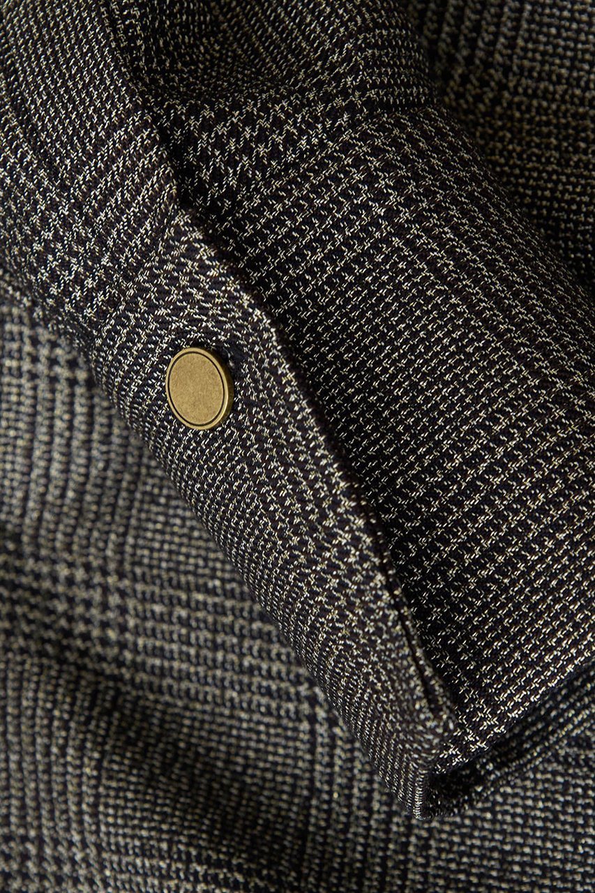 【マルティニーク/martinique】の【l heritage martinique】ブライトグレンチェックスキッパーシャツ(セットアップ可) 人気、トレンドファッション・服の通販 founy(ファニー) 　ファッション　Fashion　レディースファッション　Fashion for Women　トップス・カットソー　Cut & Sew Tops　シャツ・ブラウス・オフィスカジュアル　Elegant Blouses & Button-Ups　おすすめ　Recommended / Our Picks　カフス　Cuff Design　クール　Cool, Chic　コーデュロイ　Corduroy, Cord Fabric　シルバー　Silver, Metallic Silver　スキッパー　Skipper, Open Collar　スリーブ　Sleeve, Long Sleeve / Short Sleeve　セットアップ　Set-Up, Coordinated Outfit　チェック　Check, Plaid, Tartan　フィット　Fit, Slim Fit　フレア　Flare, Flared　ボトム　Bottoms, Lower Wear　リラックス　Relax, Relaxed Fit　ロング　Long, Long-Length　other-7|ID: prp329100004615000 ipo3291000000036046978