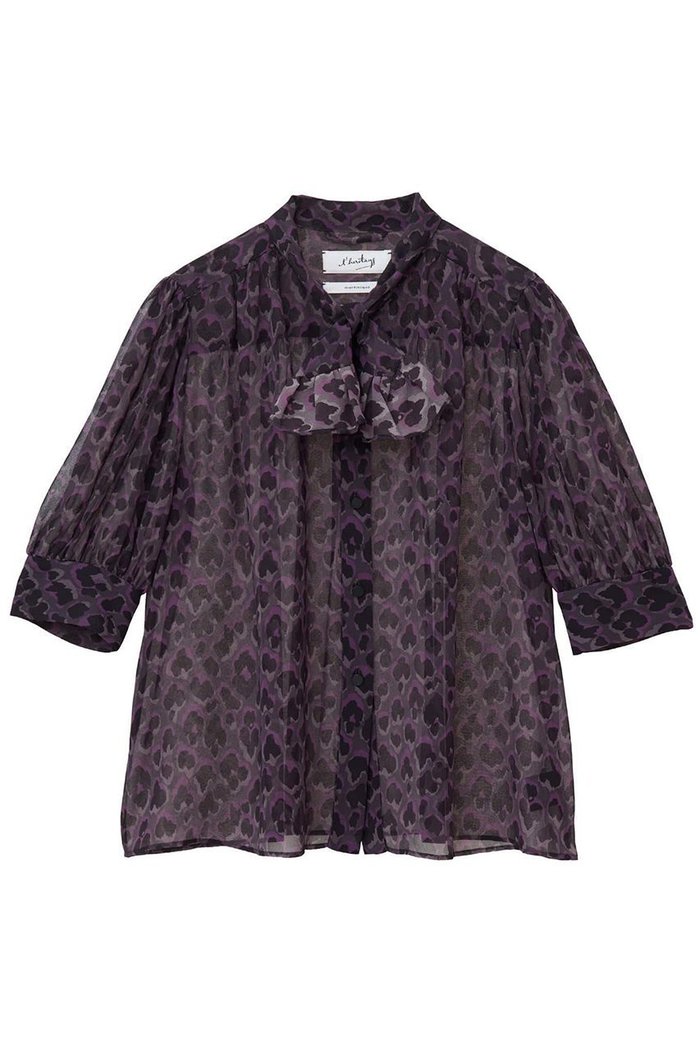 【マルティニーク/martinique】の【l heritage martinique】レオパードジョーゼットプリントブラウス(セットアップ可) インテリア・キッズ・メンズ・レディースファッション・服の通販 founy(ファニー) https://founy.com/ ファッション Fashion レディースファッション Fashion for Women トップス・カットソー Cut & Sew Tops シャツ・ブラウス・オフィスカジュアル Elegant Blouses & Button-Ups エレガント 上品 Elegant クラシック Classic, Timeless Style ショート Short, Short Length ジョーゼット Georgette, Semi-Sheer Fabric スリーブ Sleeve, Long Sleeve / Short Sleeve セットアップ Set-Up, Coordinated Outfit デニム Denim, Jeans Material パープル Purple, Violet プリント Print, Printed Pattern ボトム Bottoms, Lower Wear レオパード Leopard, Animal Print おすすめ Recommended / Our Picks 夏 Summer |ID: prp329100004615001 ipo3291000000035864938
