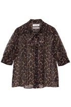 【マルティニーク/martinique】の【l heritage martinique】レオパードジョーゼットプリントブラウス(セットアップ可) ブラウン系|ID: prp329100004615001 ipo3291000000035864940