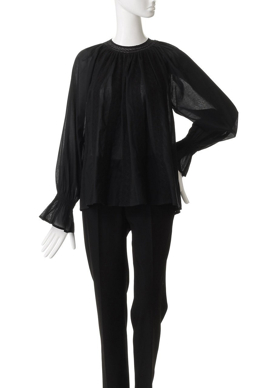 【マーレット/MERLETTE】のMAIJA レースデザイン ラグランスリーブブラウス 人気、トレンドファッション・服の通販 founy(ファニー) 　ファッション　Fashion　レディースファッション　Fashion for Women　トップス・カットソー　Cut & Sew Tops　シャツ・ブラウス・オフィスカジュアル　Elegant Blouses & Button-Ups　2025年　2025　2025-2026秋冬・A/W　Autumn/Winter 2025–26 AW25–26　スリーブ　Sleeve, Long Sleeve / Short Sleeve　トレンド　Trend, Trending Now　マニッシュ　Mannish, Boyish　レース　Lace, Lace Fabric　ロング　Long, Long-Length　A/W・秋冬　Autumn/Winter　other-2|ID: prp329100004615003 ipo3291000000033048148