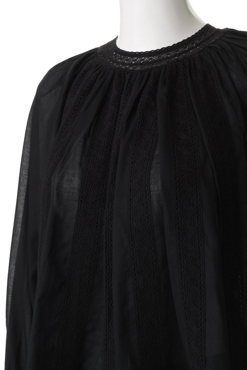 【マーレット/MERLETTE】のMAIJA レースデザイン ラグランスリーブブラウス 人気、トレンドファッション・服の通販 founy(ファニー) 　ファッション　Fashion　レディースファッション　Fashion for Women　トップス・カットソー　Cut & Sew Tops　シャツ・ブラウス・オフィスカジュアル　Elegant Blouses & Button-Ups　2025年　2025　2025-2026秋冬・A/W　Autumn/Winter 2025–26 AW25–26　スリーブ　Sleeve, Long Sleeve / Short Sleeve　トレンド　Trend, Trending Now　マニッシュ　Mannish, Boyish　レース　Lace, Lace Fabric　ロング　Long, Long-Length　A/W・秋冬　Autumn/Winter　other-5|ID: prp329100004615003 ipo3291000000033048151