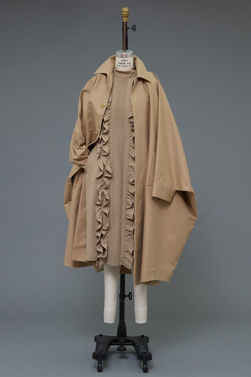 【マルティニーク/martinique】の【l heritage martinique】コットンピーチステンカラーコート 人気、トレンドファッション・服の通販 founy(ファニー) 　ファッション　Fashion　レディースファッション　Fashion for Women　アウター　Coat / Outerwear Collection　コート・ロングコート・ピーコート　Long Coats, Peacoats & More　おすすめ　Recommended / Our Picks　スクエア　Square, Square Shape　フォルム　Silhouette, Form　ベーシック　Basic, Essential　ロング　Long, Long-Length　エレガント 上品　Elegant　other-8|ID: prp329100004615005 ipo3291000000035864965