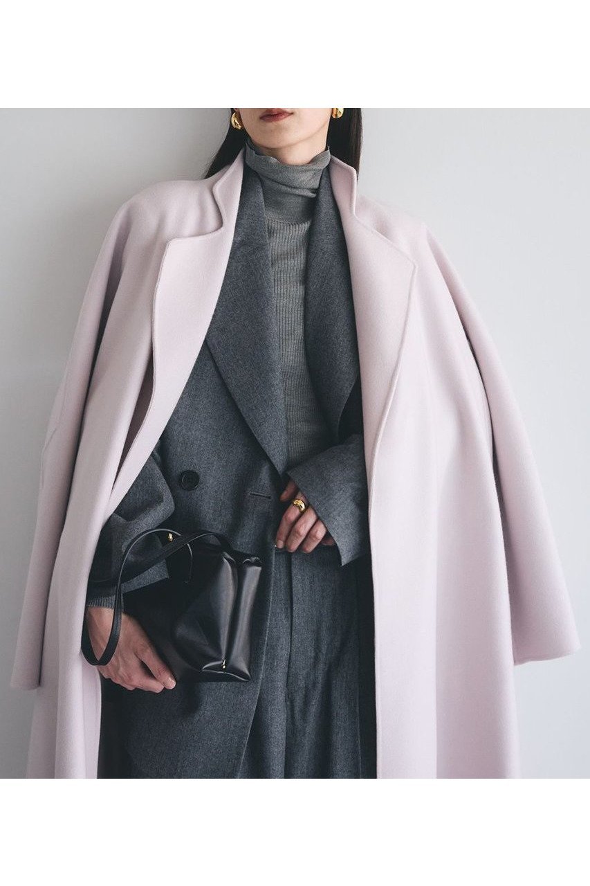 【カオス/Chaos】のアールスーペリアノーカラーロングコート 人気、トレンドファッション・服の通販 founy(ファニー) 　ファッション　Fashion　レディースファッション　Fashion for Women　アウター　Coat / Outerwear Collection　コート・ロングコート・ピーコート　Long Coats, Peacoats & More　シンプル　Simple, Minimal　ドレープ　Drape, Draping Fabric　人気　Popular, Best Seller　フィット　Fit, Slim Fit　フロント　Front, Front Design　メルトン　Melton, Heavy Wool　ロング　Long, Long-Length　other-3|ID: prp329100004615006 ipo3291000000033048182