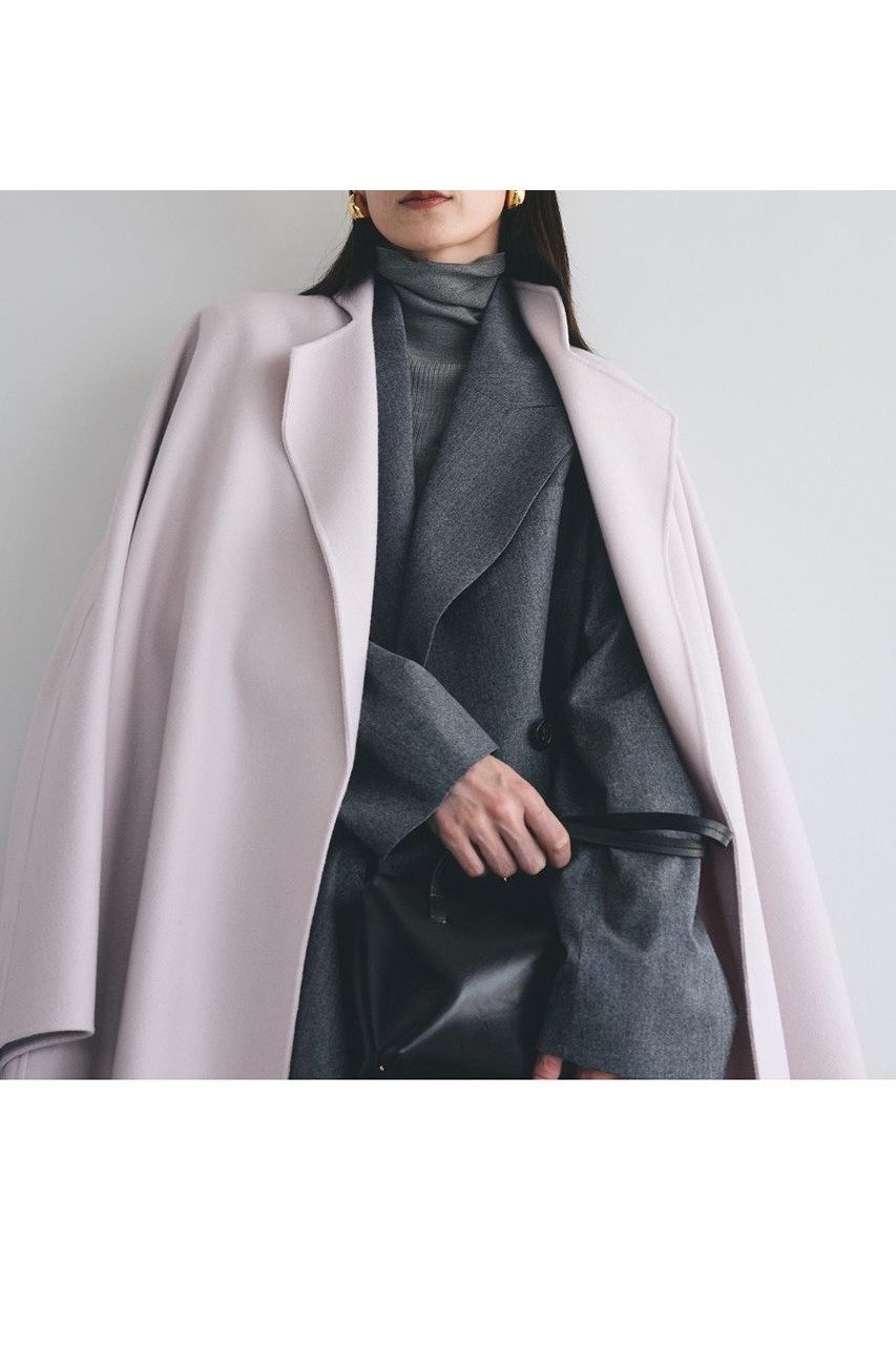 【カオス/Chaos】のアールスーペリアノーカラーロングコート 人気、トレンドファッション・服の通販 founy(ファニー) 　ファッション　Fashion　レディースファッション　Fashion for Women　アウター　Coat / Outerwear Collection　コート・ロングコート・ピーコート　Long Coats, Peacoats & More　シンプル　Simple, Minimal　ドレープ　Drape, Draping Fabric　人気　Popular, Best Seller　フィット　Fit, Slim Fit　フロント　Front, Front Design　メルトン　Melton, Heavy Wool　ロング　Long, Long-Length　other-5|ID: prp329100004615006 ipo3291000000033048184