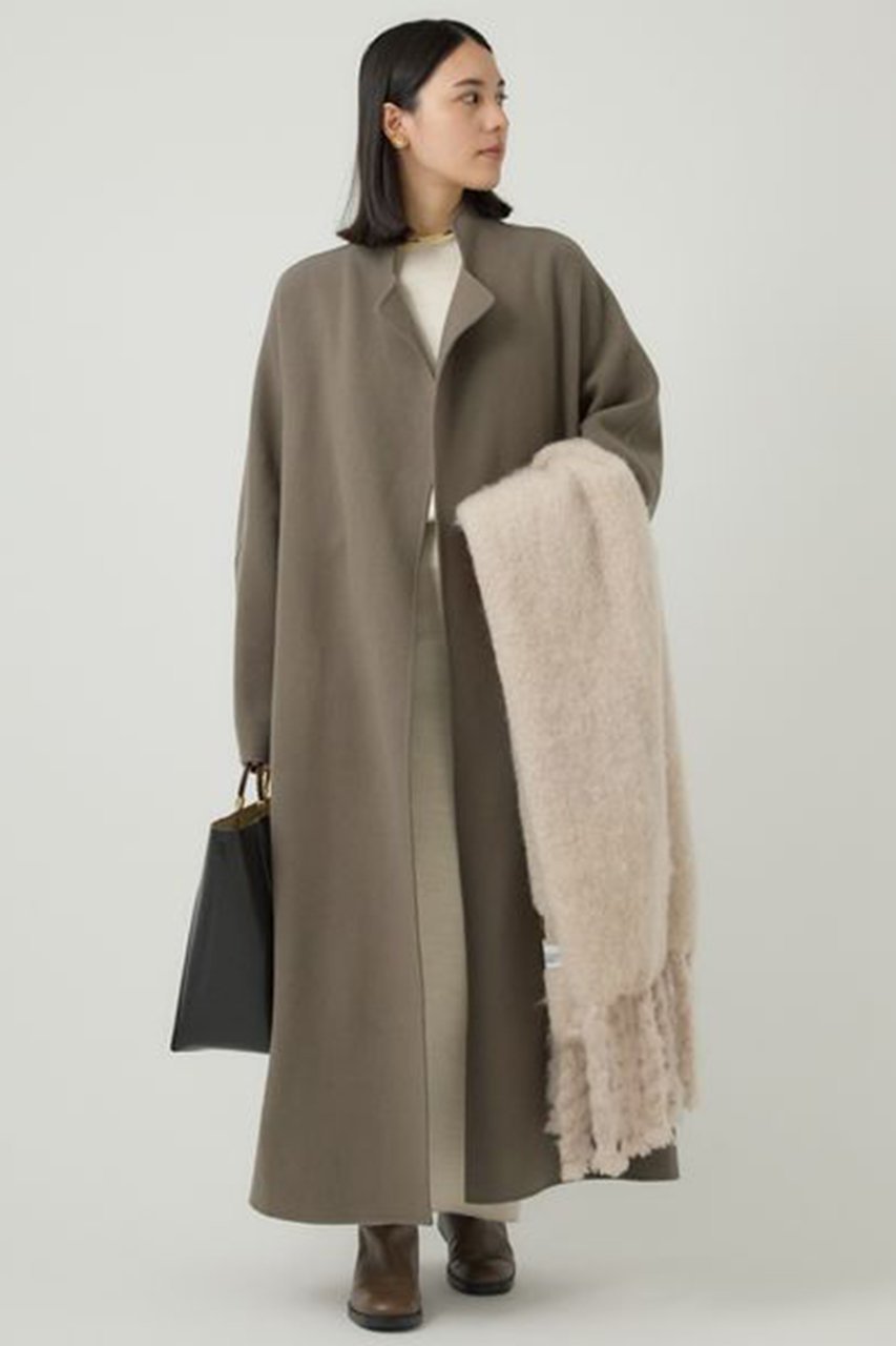 【カオス/Chaos】のアールスーペリアノーカラーロングコート 人気、トレンドファッション・服の通販 founy(ファニー) ファッション Fashion レディースファッション Fashion for Women アウター Coat / Outerwear Collection コート・ロングコート・ピーコート Long Coats, Peacoats & More シンプル Simple, Minimal ドレープ Drape, Draping Fabric 人気 Popular, Best Seller フィット Fit, Slim Fit フロント Front, Front Design メルトン Melton, Heavy Wool ロング Long, Long-Length other-2|ID: prp329100004615006 ipo3291000000034584021