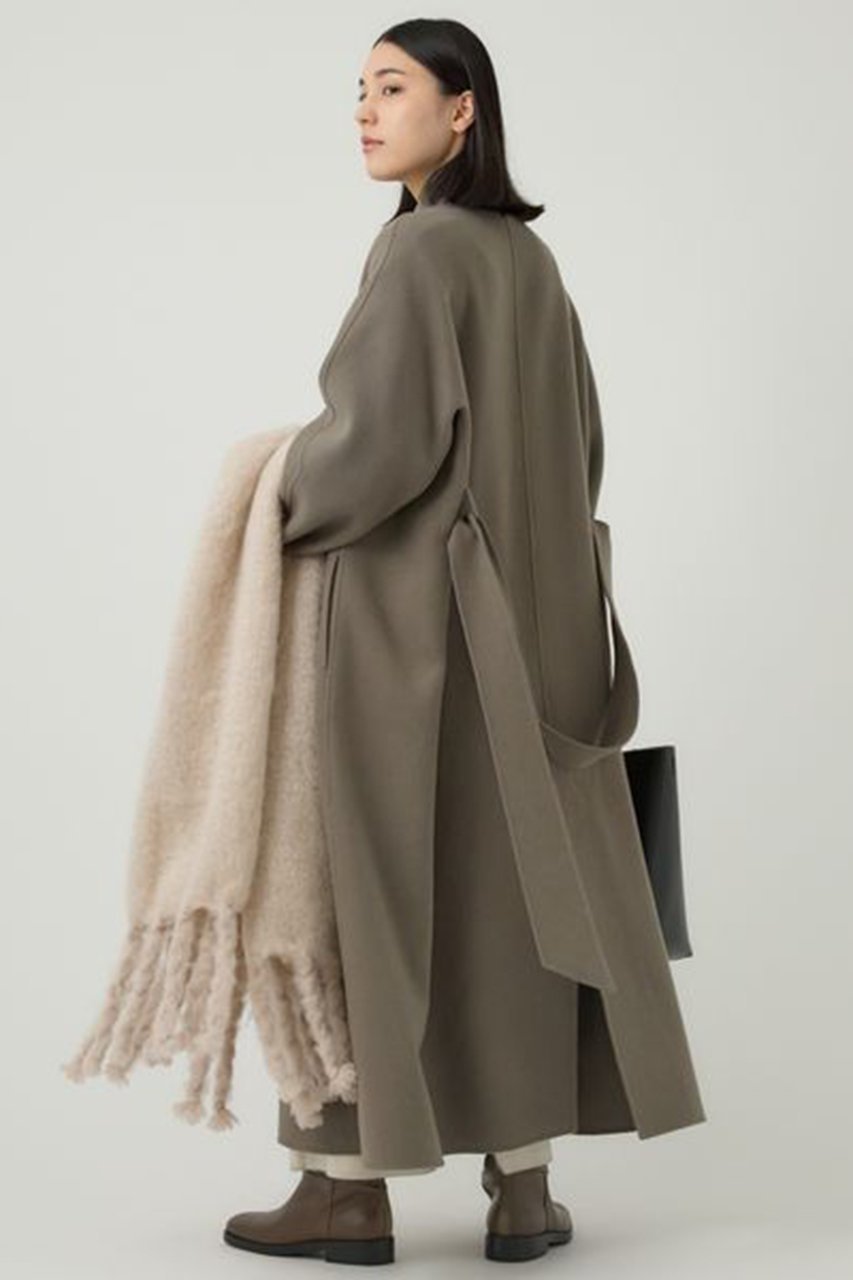 【カオス/Chaos】のアールスーペリアノーカラーロングコート 人気、トレンドファッション・服の通販 founy(ファニー) 　ファッション　Fashion　レディースファッション　Fashion for Women　アウター　Coat / Outerwear Collection　コート・ロングコート・ピーコート　Long Coats, Peacoats & More　シンプル　Simple, Minimal　ドレープ　Drape, Draping Fabric　人気　Popular, Best Seller　フィット　Fit, Slim Fit　フロント　Front, Front Design　メルトン　Melton, Heavy Wool　ロング　Long, Long-Length　other-7|ID: prp329100004615006 ipo3291000000036084142